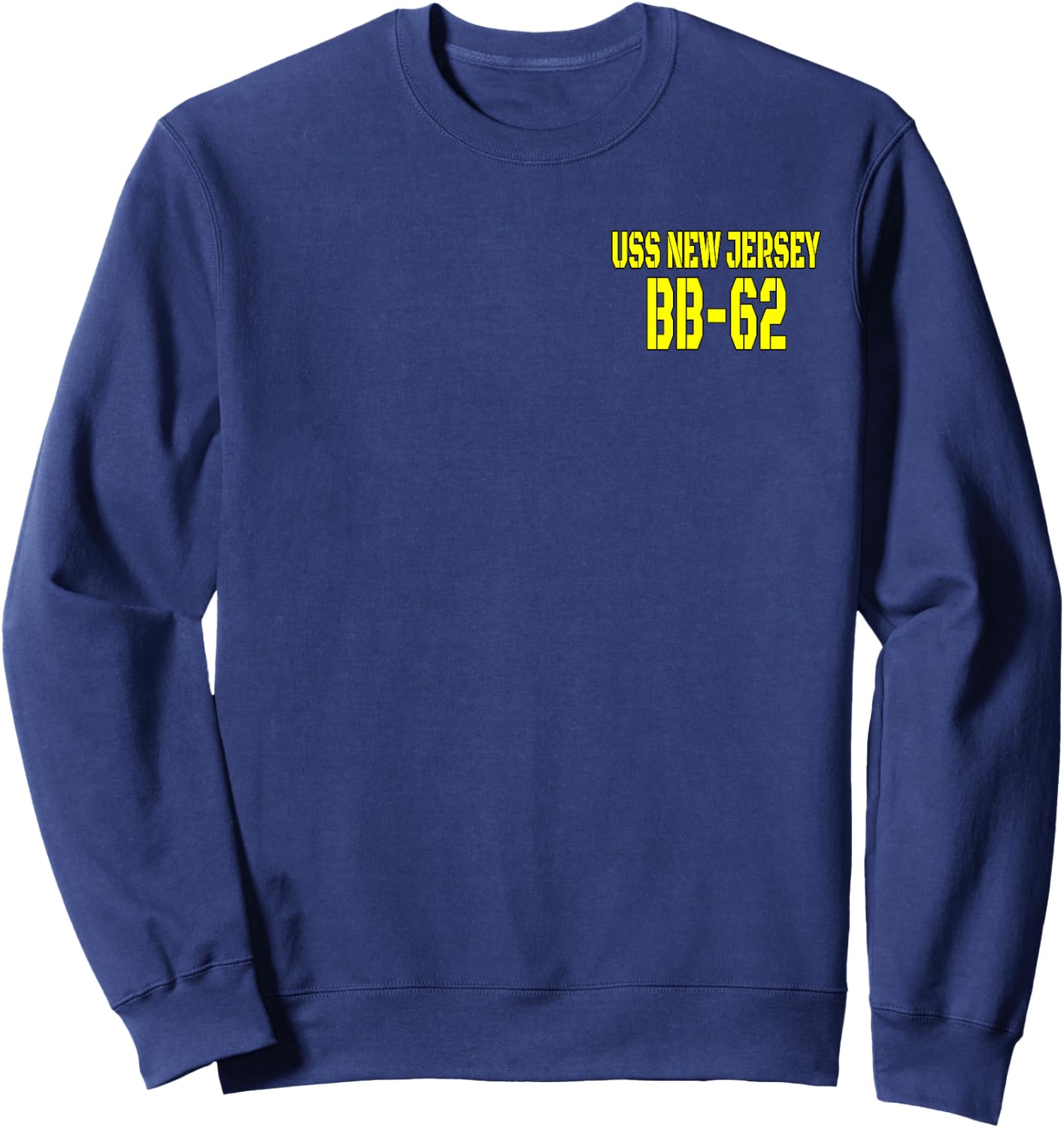 USS New Jersey BB-62 WW2 Battleship Warship Front&Back Sweatshirt - Sweatshirt | Navy