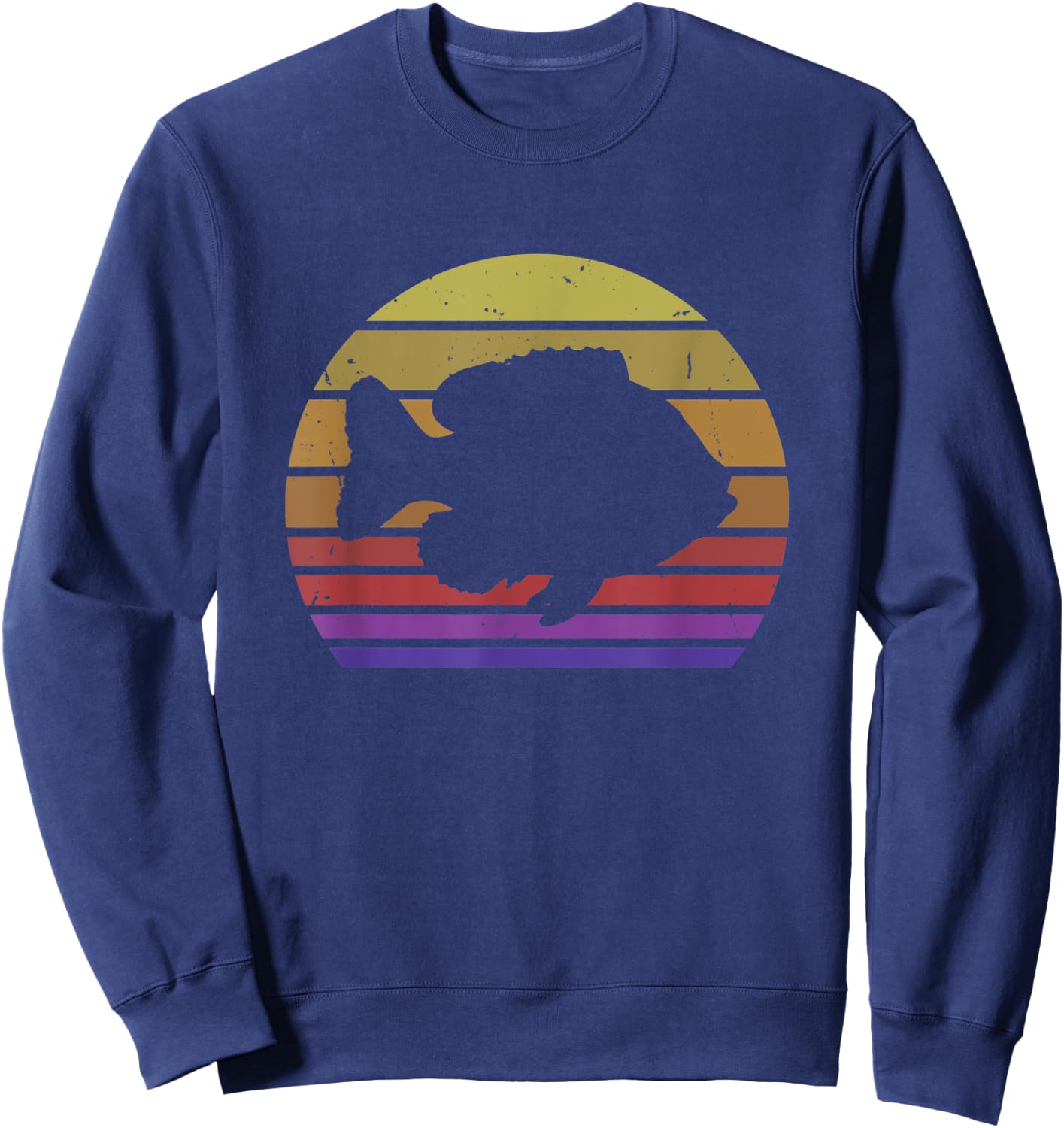 Retro Bluegill Fishing | Fishing Sweatshirt - Sweatshirt | Navy