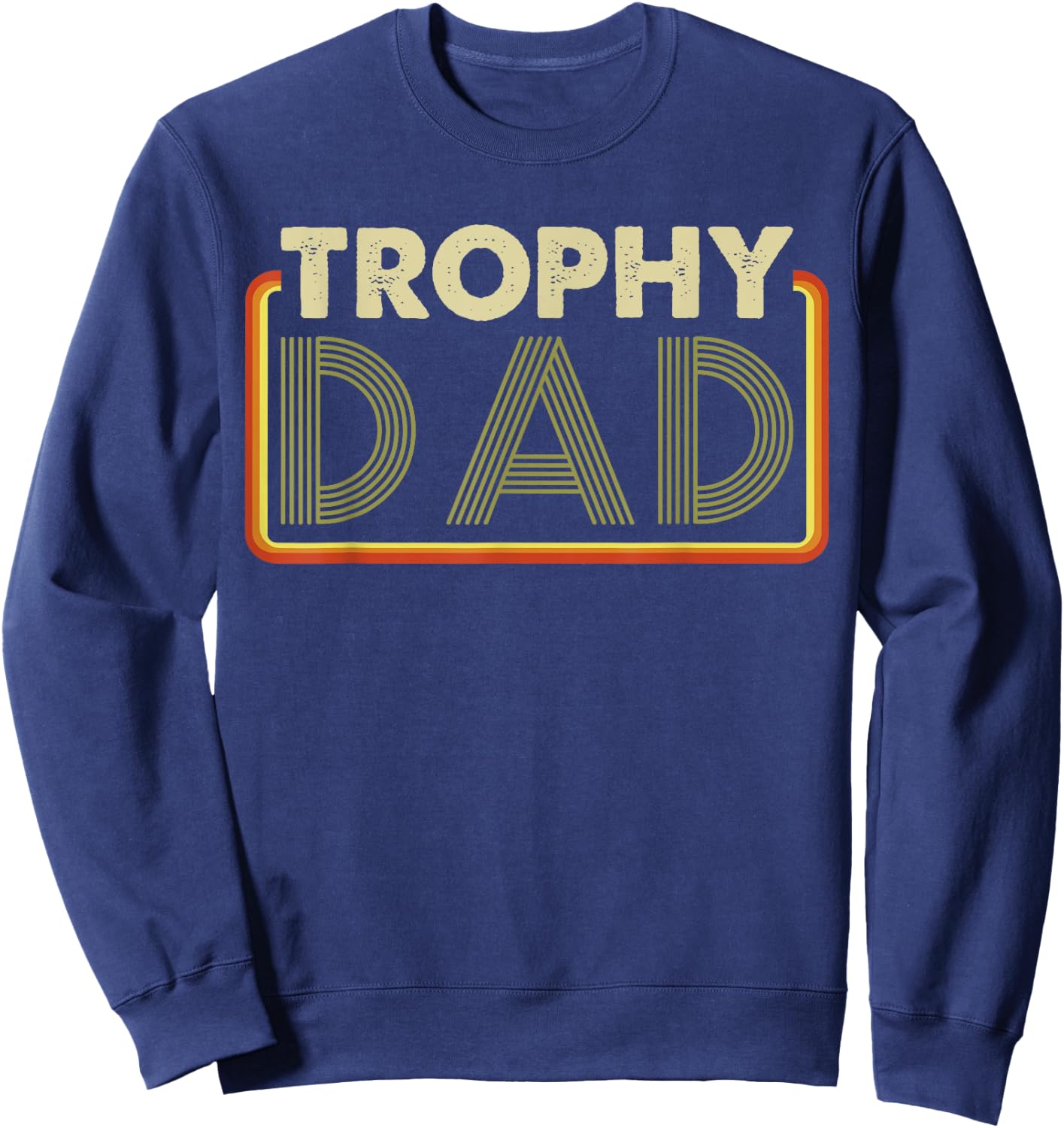 Husband | Best Father - Vintage Funny Trophy Dad Sweatshirt - Sweatshirt | Navy