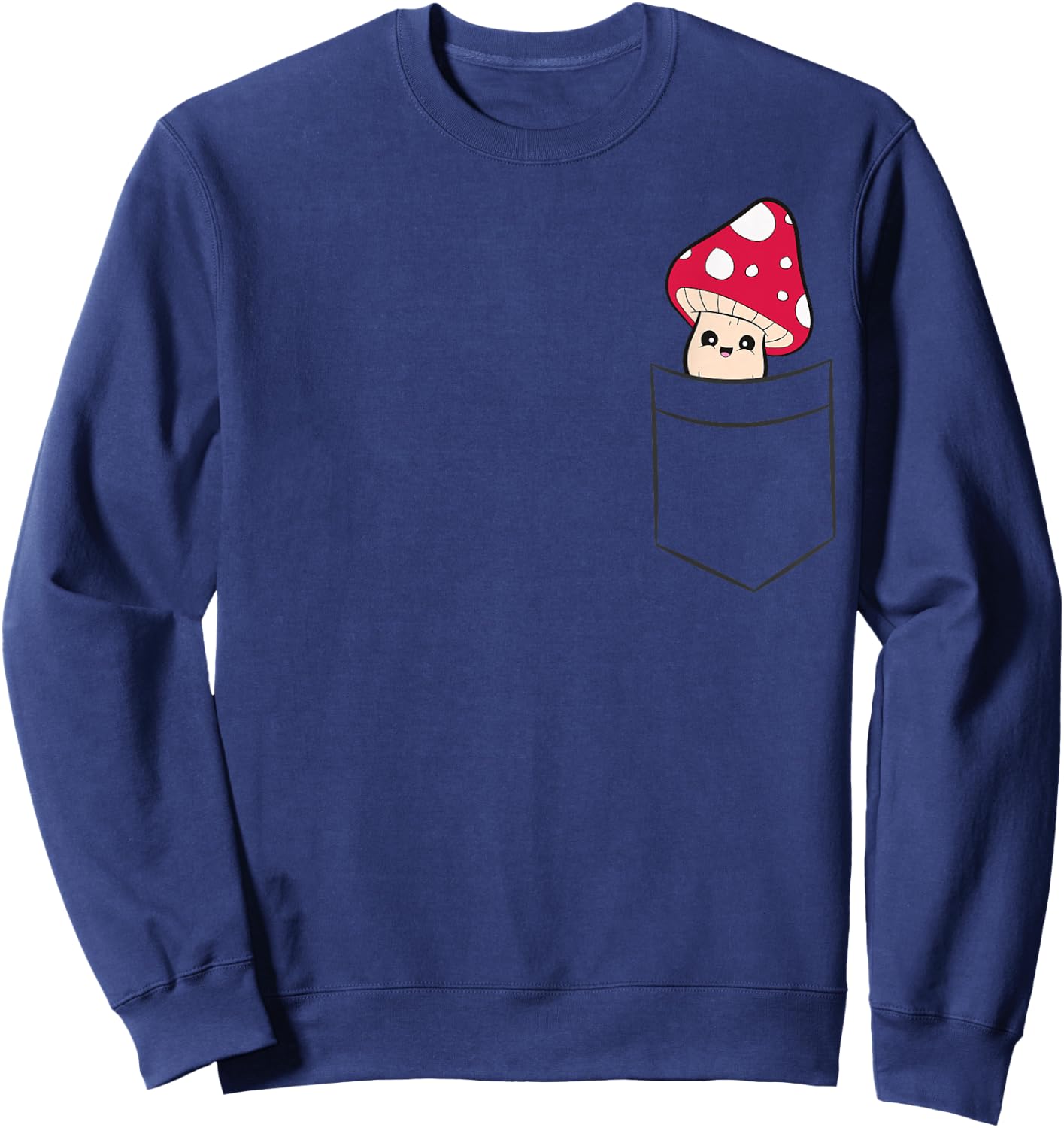 Mushroom in The Pocket Mycology Pocket Mushroom Small Sweatshirt - Sweatshirt | Navy