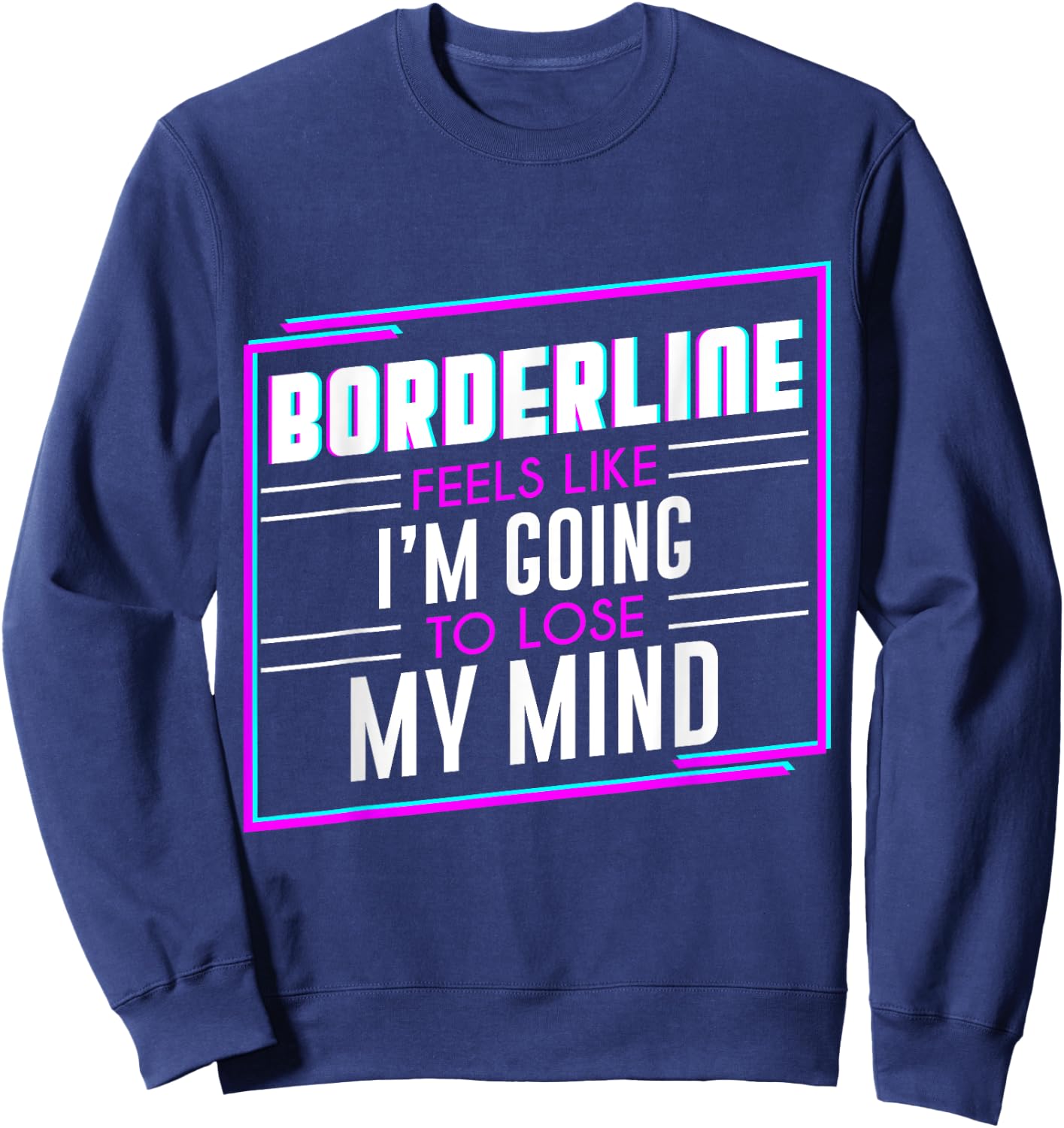 LyricLyfe - - BORDERLINE Sweatshirt - Sweatshirt | Navy