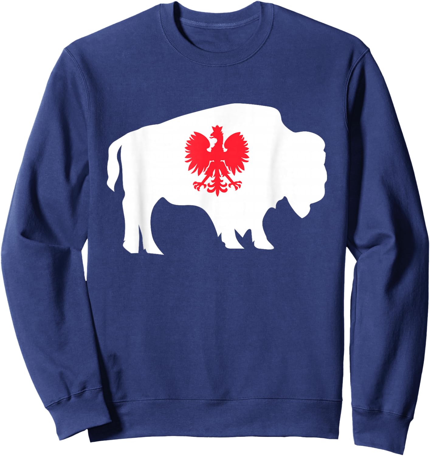 Polish Buffalo NY Polish American Dyngus Day Sweatshirt - Sweatshirt | Navy