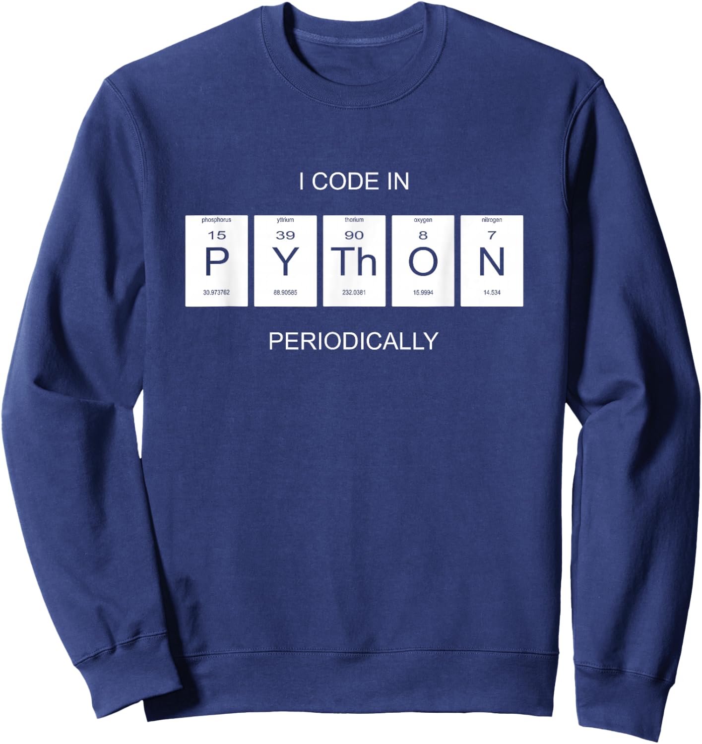 Python Developer Periodic Table Gift I Web Design Sweatshirt - Sweatshirt | Navy