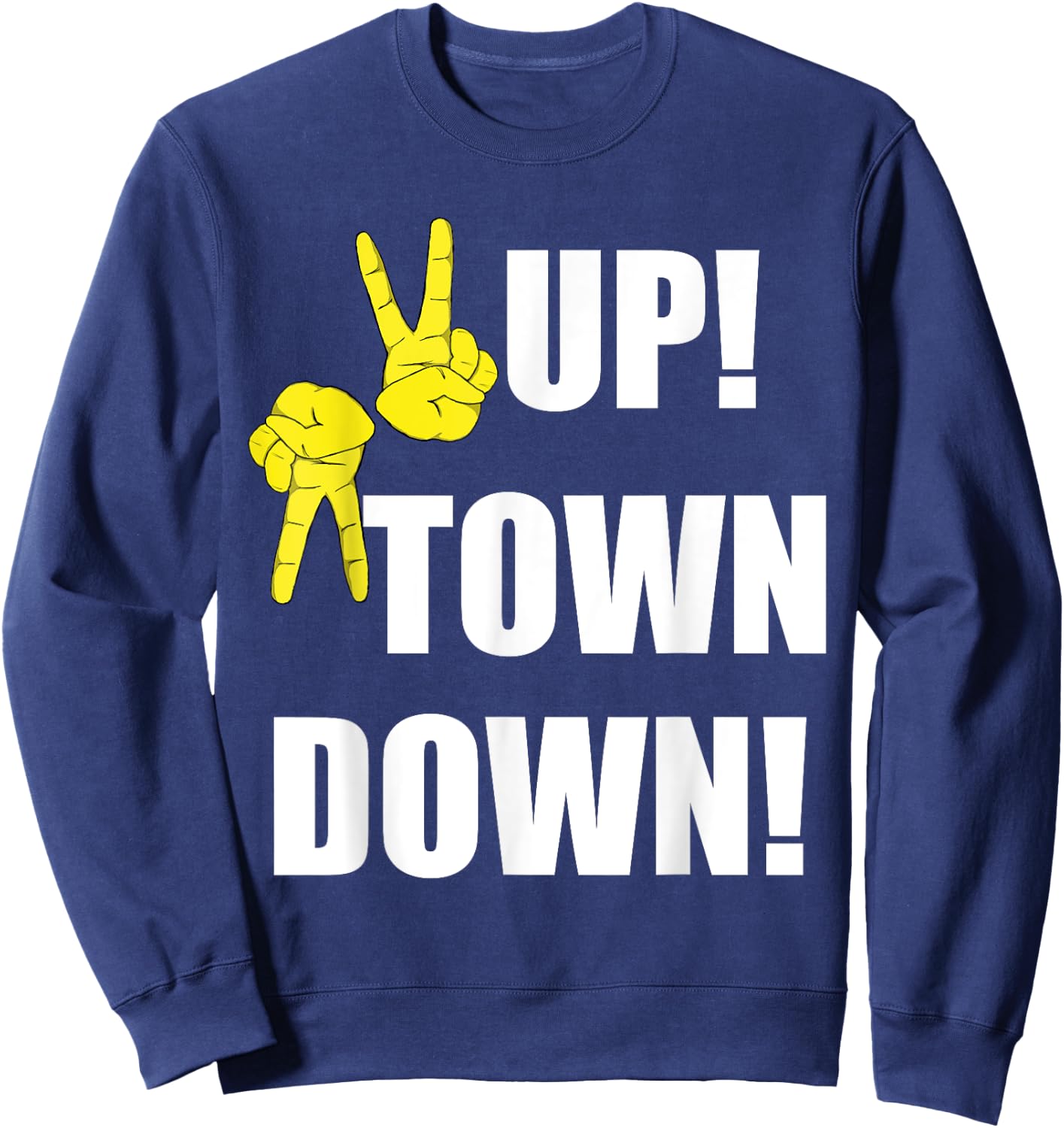 Peace Up A-Town Down Sweatshirt - Sweatshirt | Navy