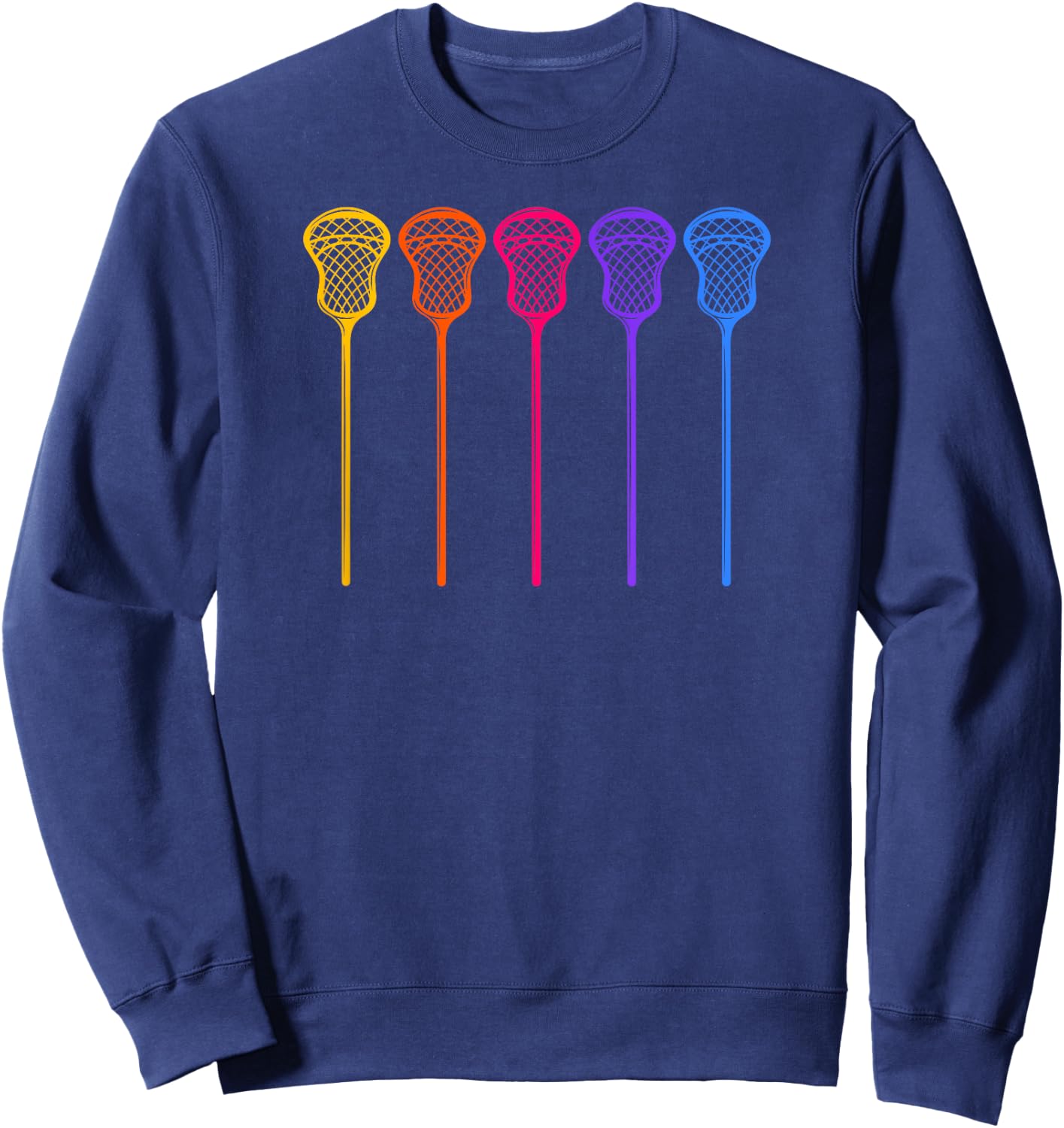 Lacrosse Lacrosse Sticks woman girls retro Sweatshirt - Sweatshirt | Navy