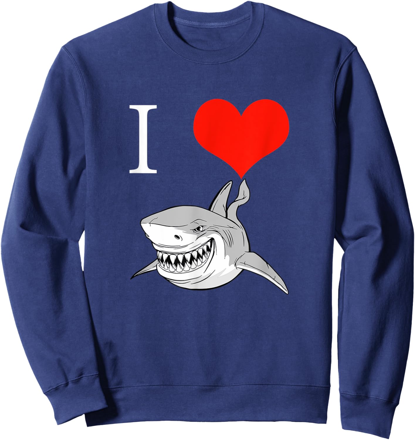 I Love Sharks Sweatshirt - Sweatshirt | Navy
