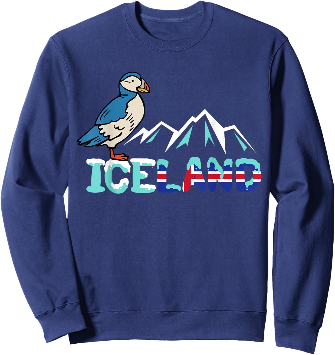 Iceland Stud Puffin Icelandic Bird Nordic Sweatshirt - Sweatshirt | Navy