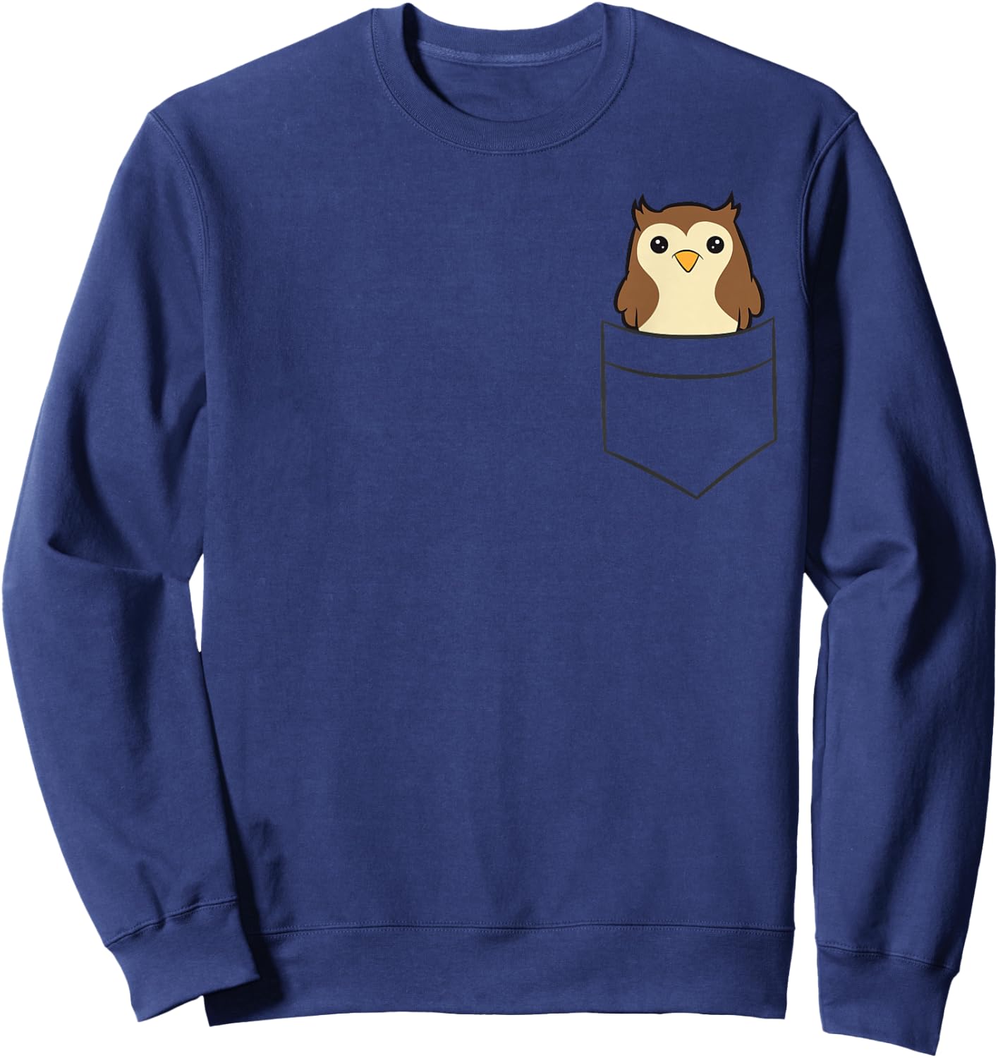 Cute Owl In The Pocket Sweatshirt - Sweatshirt | Navy