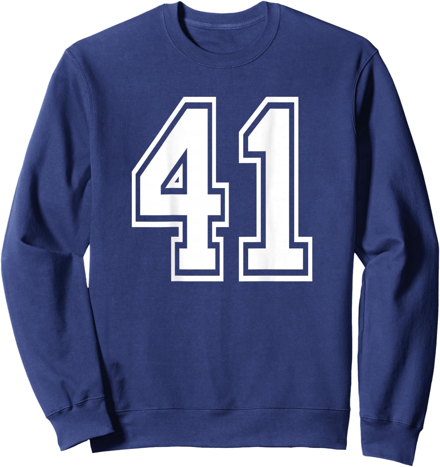Number 41 Shirt Sports Player Number BACK of Shirt only Sweatshirt - Sweatshirt | Navy