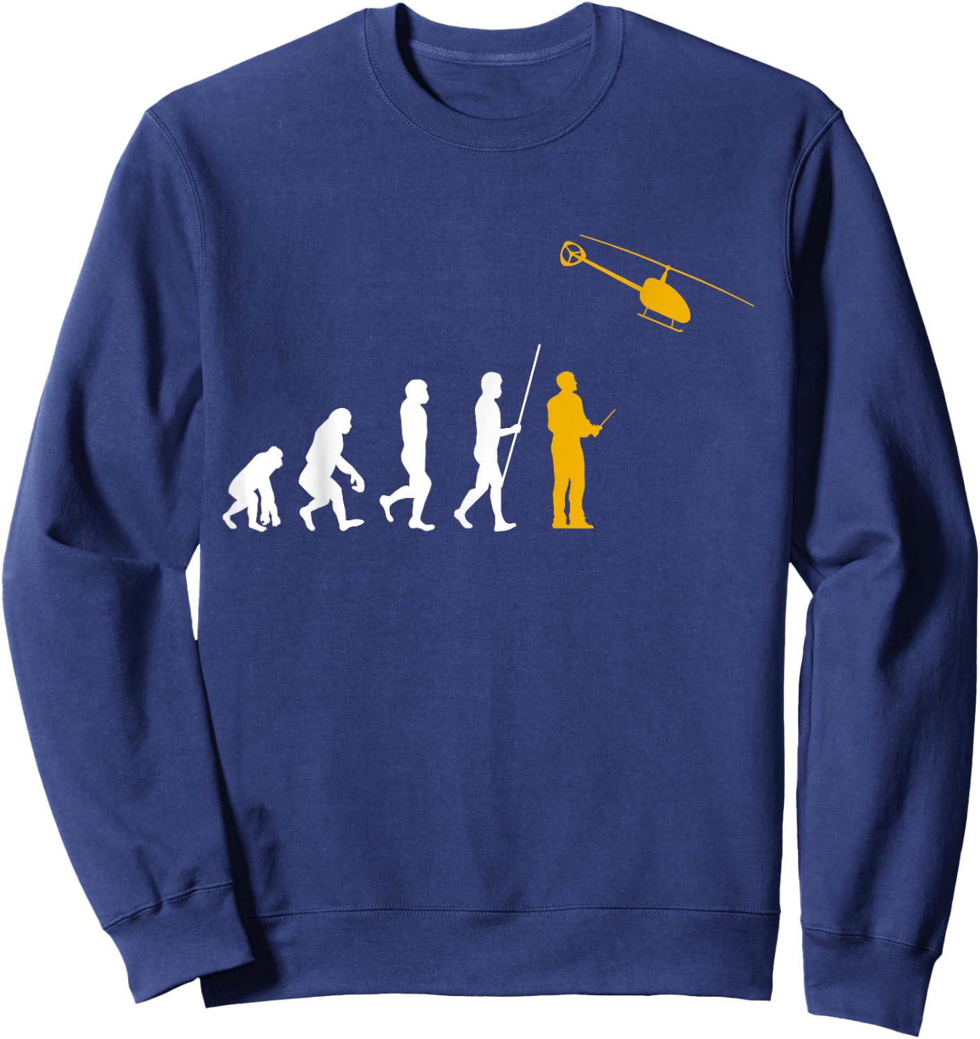 Evolution RC Helicopter Model Making Remote Controlled Pilot Sweatshirt - Sweatshirt | Navy