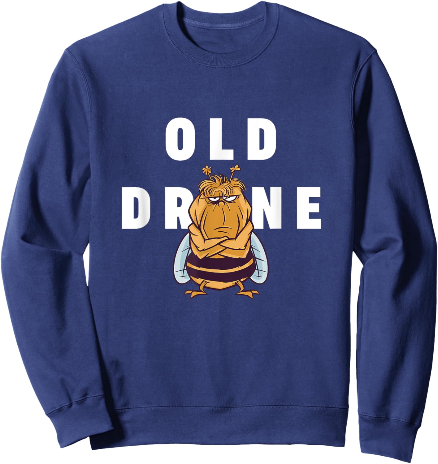 Old Drone Funny Angry Honeybee Beekeeper Sweatshirt - Sweatshirt | Navy