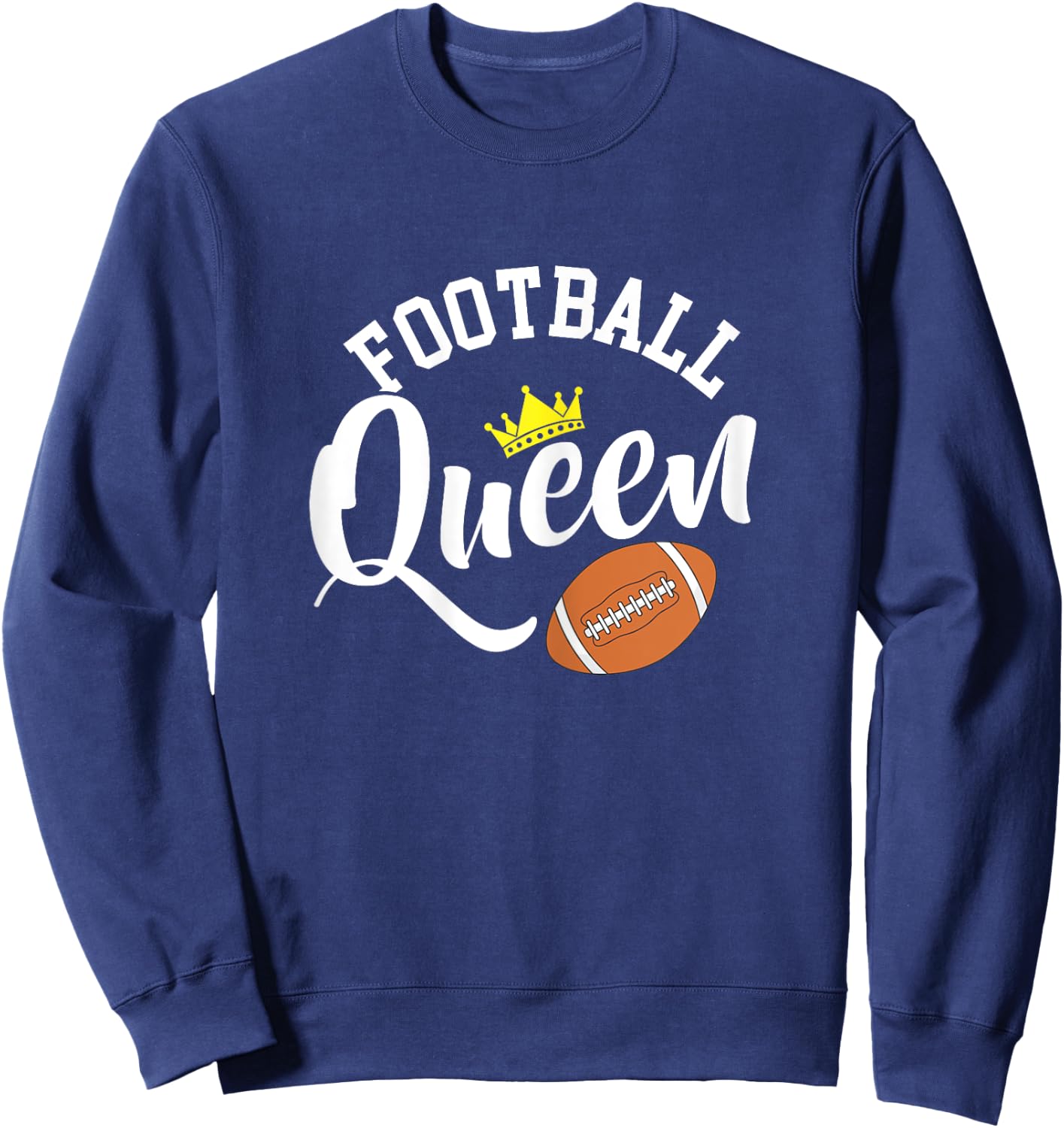 Football Queen - American Football Season Party Sweatshirt - Sweatshirt | Navy