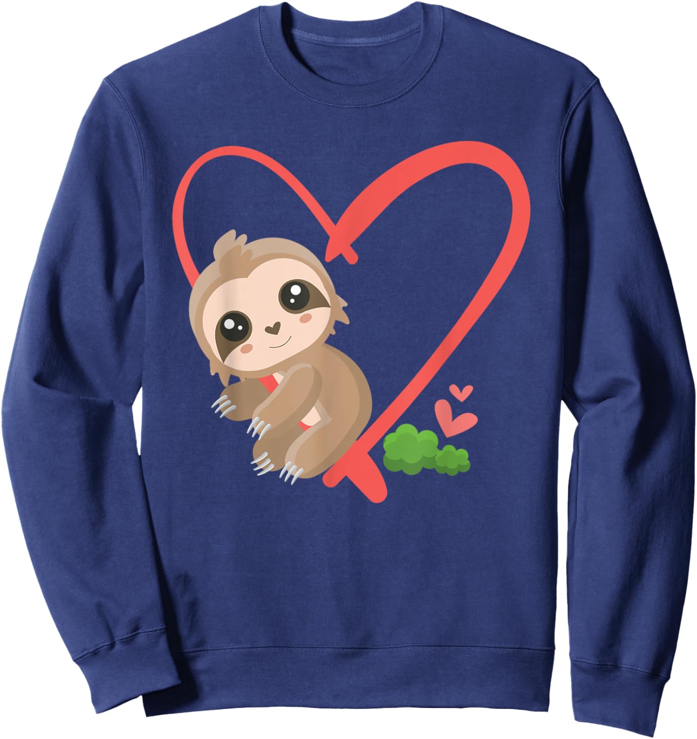Cute Baby Sloth Valentines Day Gift Sloth Sweatshirt - Sweatshirt | Navy
