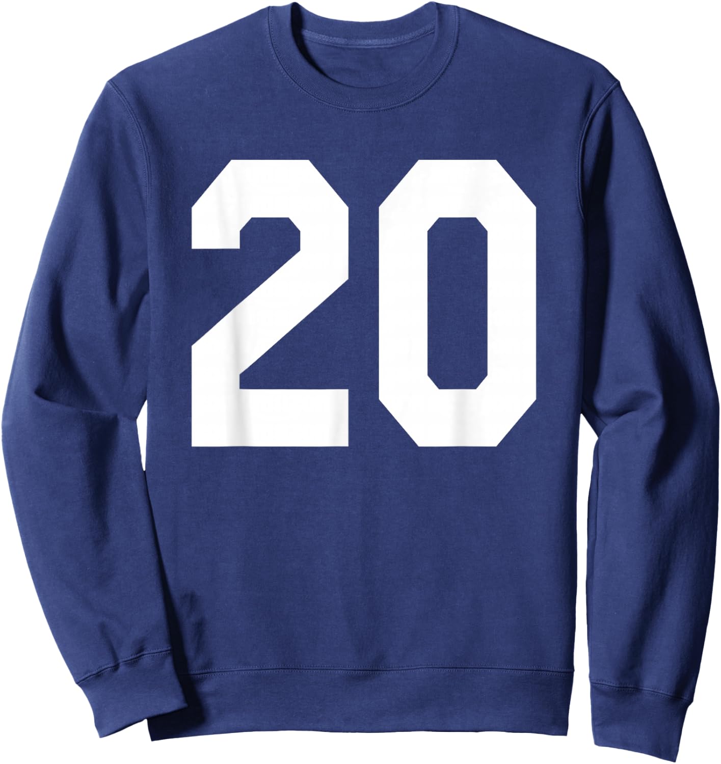Number 20 Sports Jersey Front and Back Team Player Sweatshirt - Sweatshirt | Navy