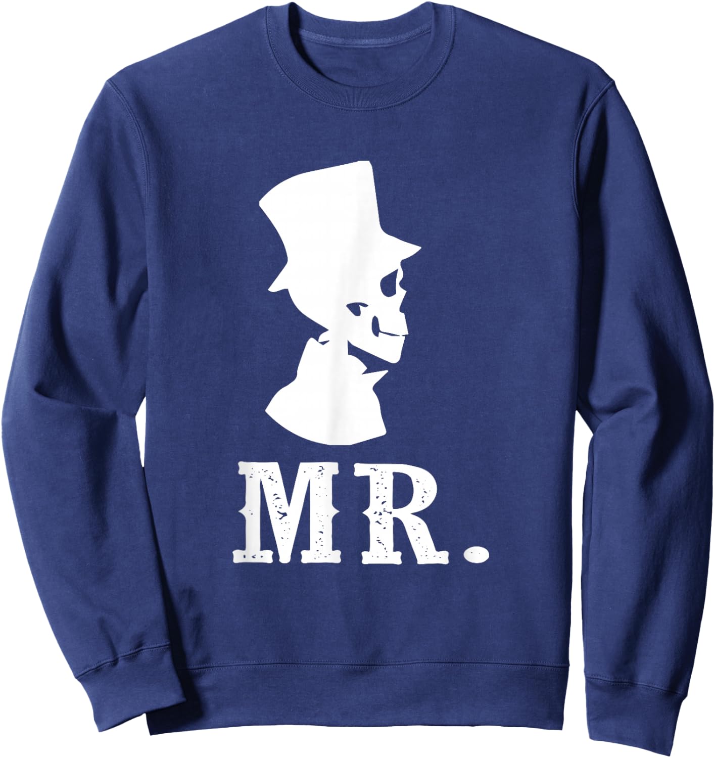 Mr. Halloween or Day Of The Dead Wedding Groom Sweatshirt - Sweatshirt | Navy