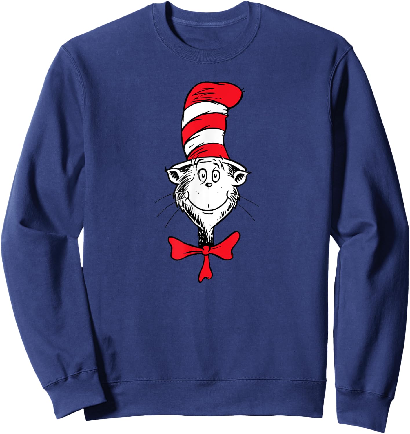 Dr. Seuss The Cat in the Hat Face Sweatshirt - Sweatshirt | Navy