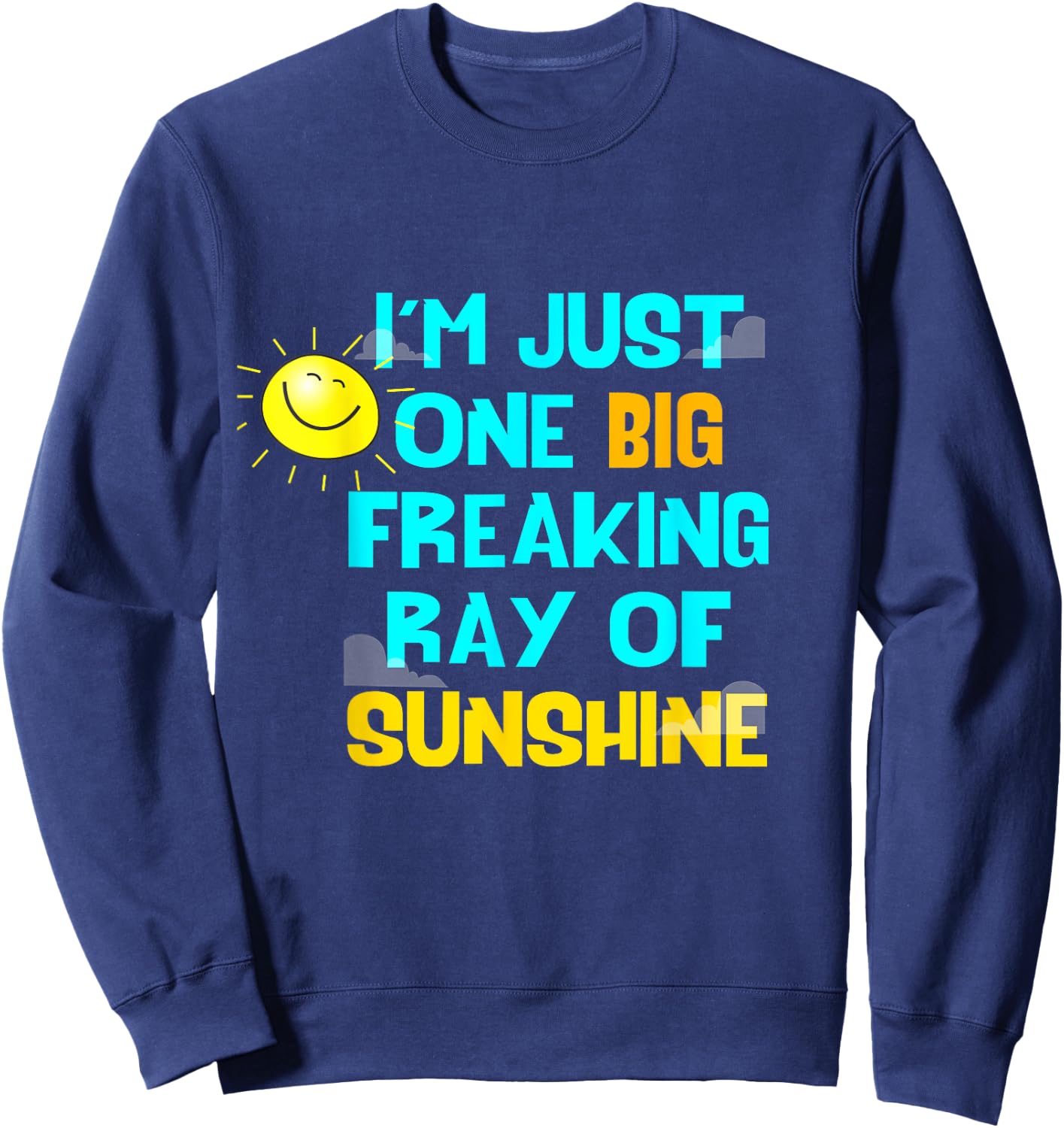 I'm One Big Freaking Ray Of Sunshine Sweatshirt - Sweatshirt | Navy