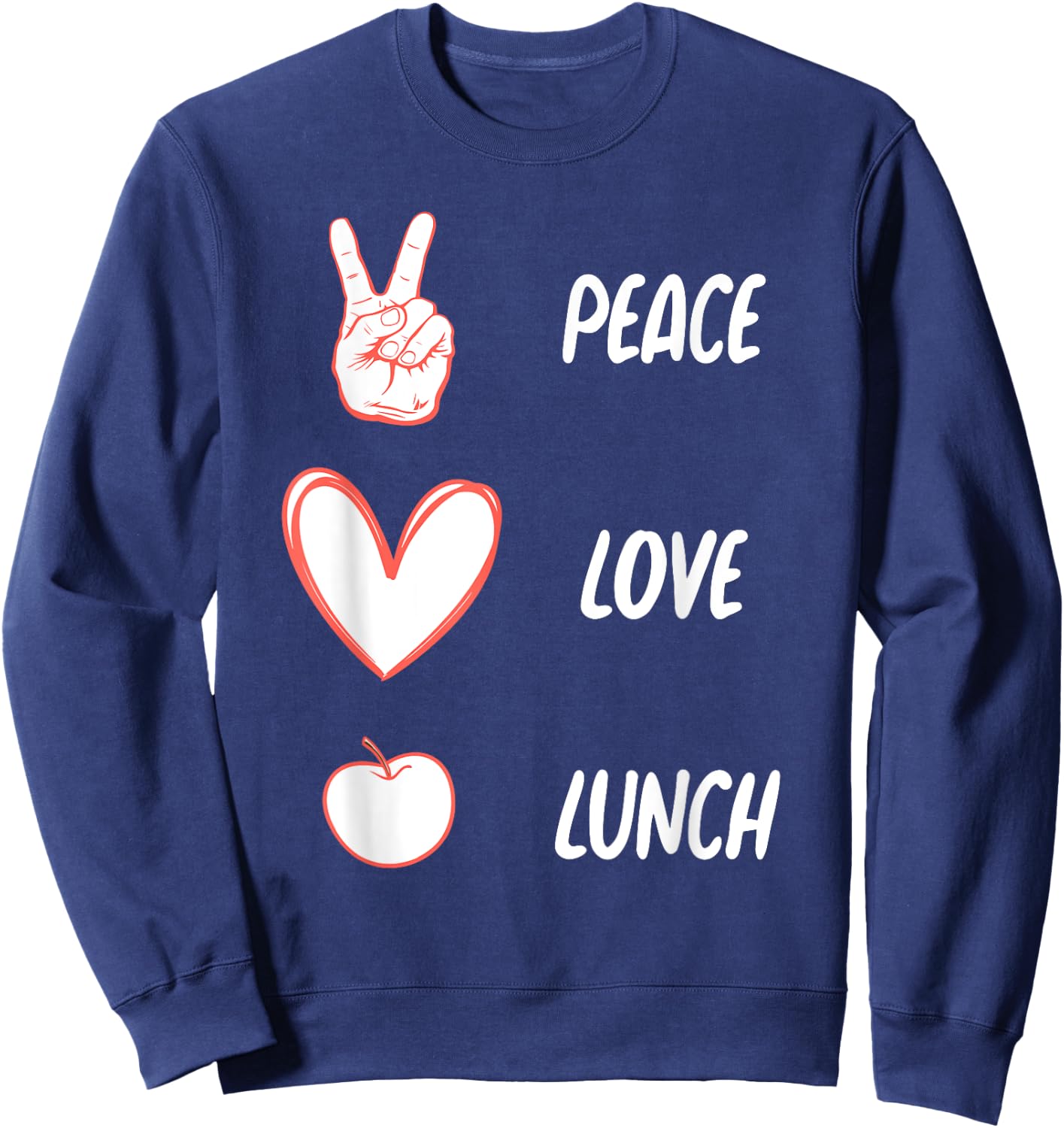 Funny Lunch Lady Art Women Lunch Cafeteria Monitor Lovers Sweatshirt - Sweatshirt | Navy