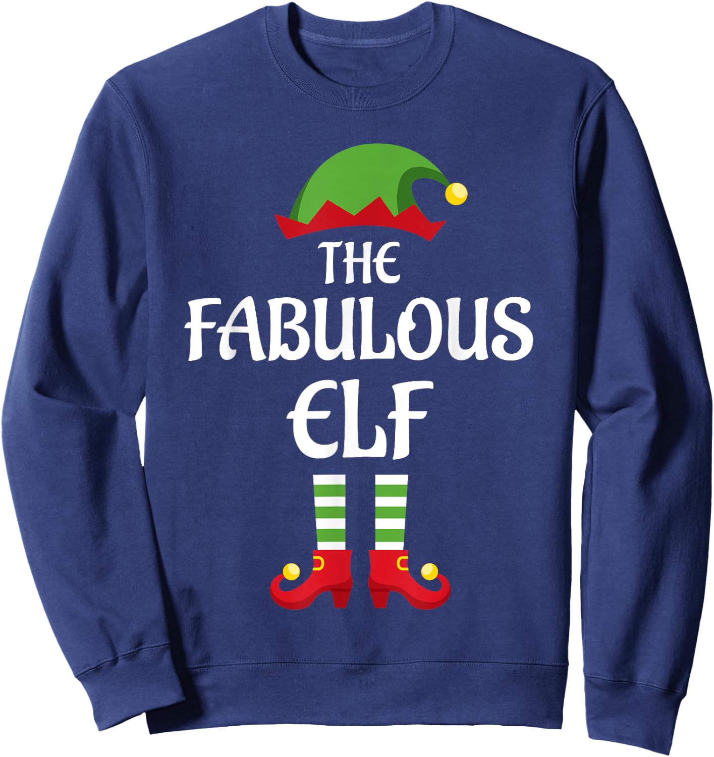 Fabulous Elf Family Matching Group Christmas Sweatshirt - Sweatshirt | Navy