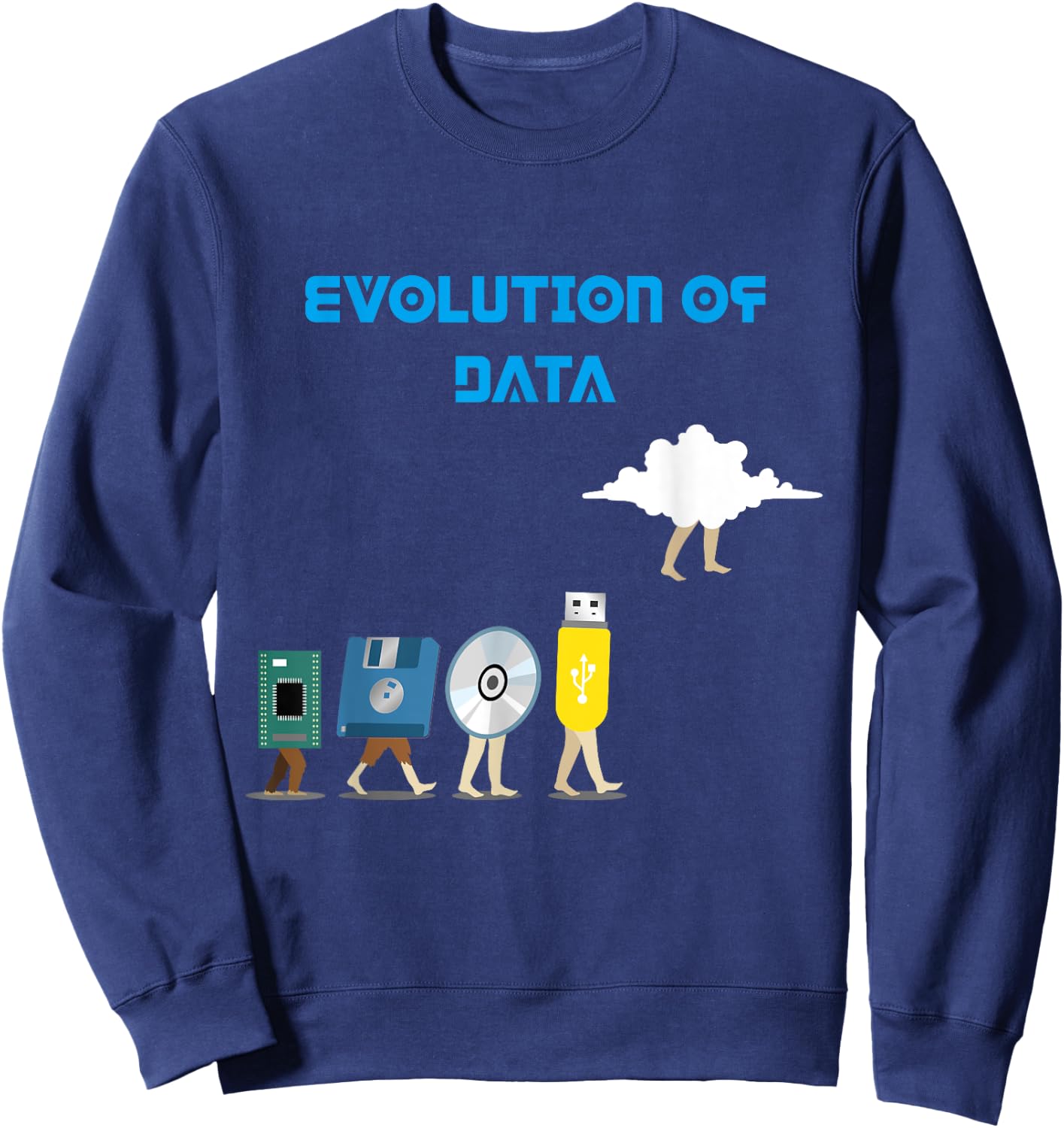 Data Evolution Analytics Gift Datascientist Analyst Sweatshirt - Sweatshirt | Navy