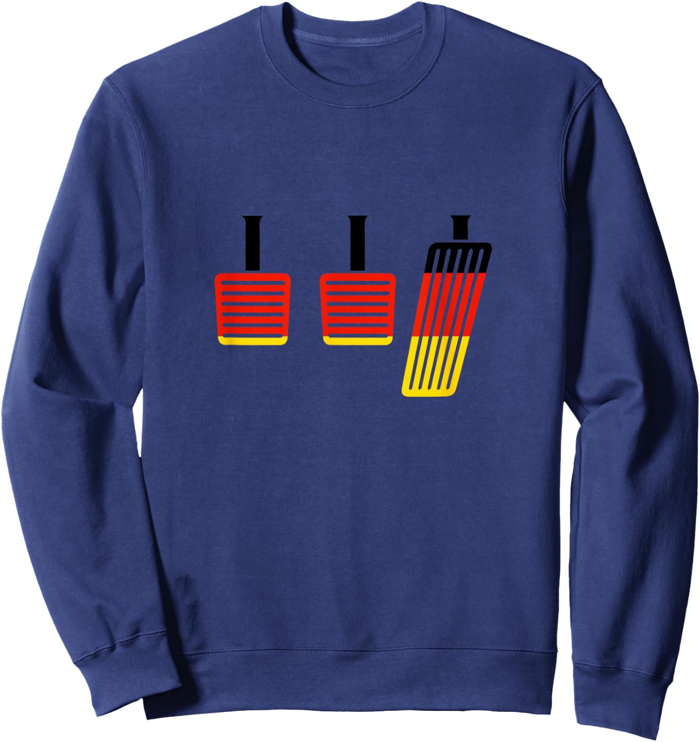 Three Pedals Shirt Manual Clutch German Car Enthusiast Sweatshirt - Sweatshirt | Navy