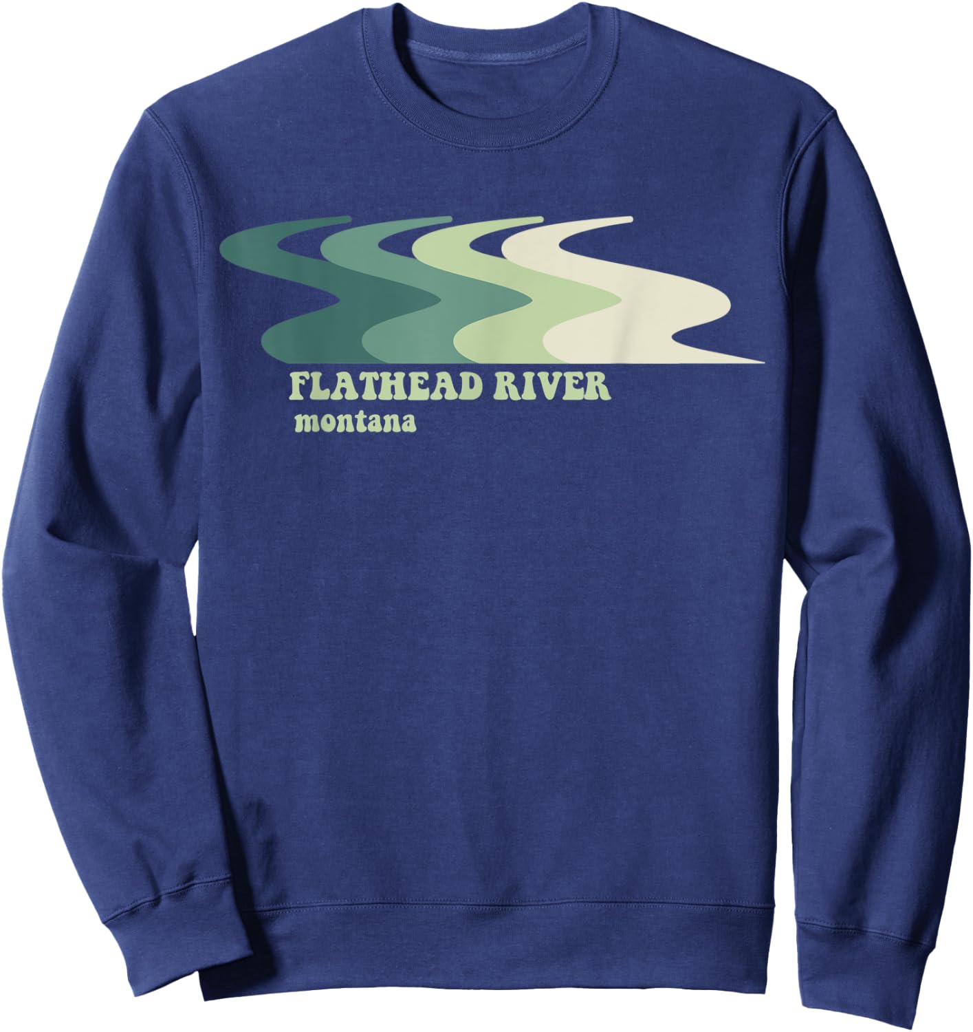 Flathead River Montana Sweatshirt - Sweatshirt | Navy