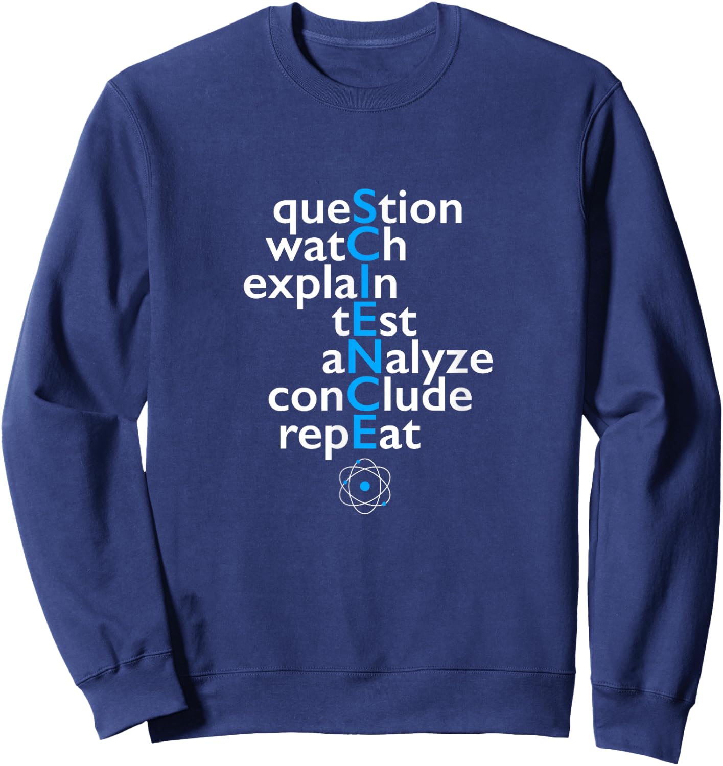 Scientific Word Game, Science Method, Educational Gift Sweatshirt - Sweatshirt | Navy