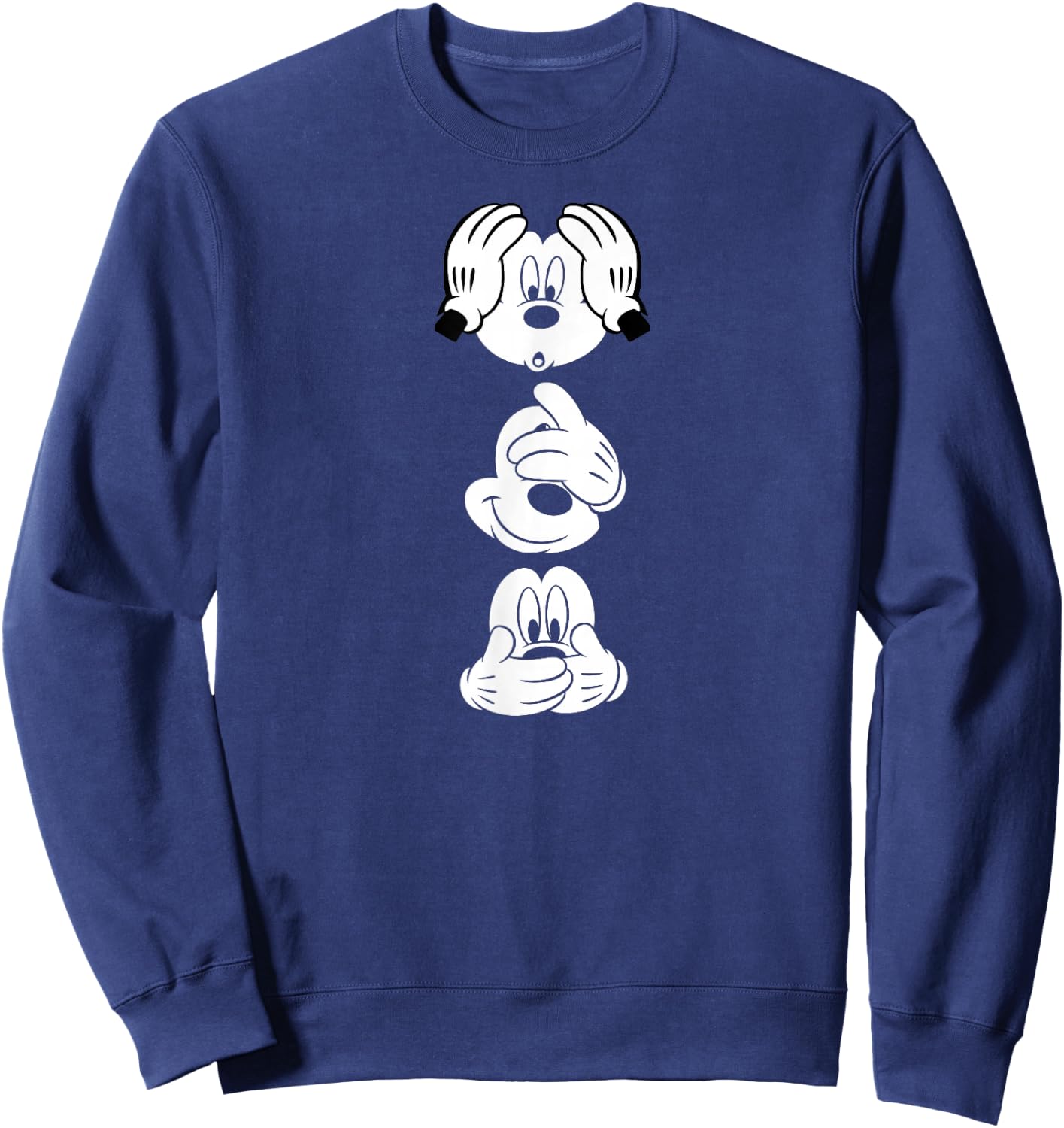 Disney - Mickey Mouse Three Faces Sweatshirt - Sweatshirt | Navy