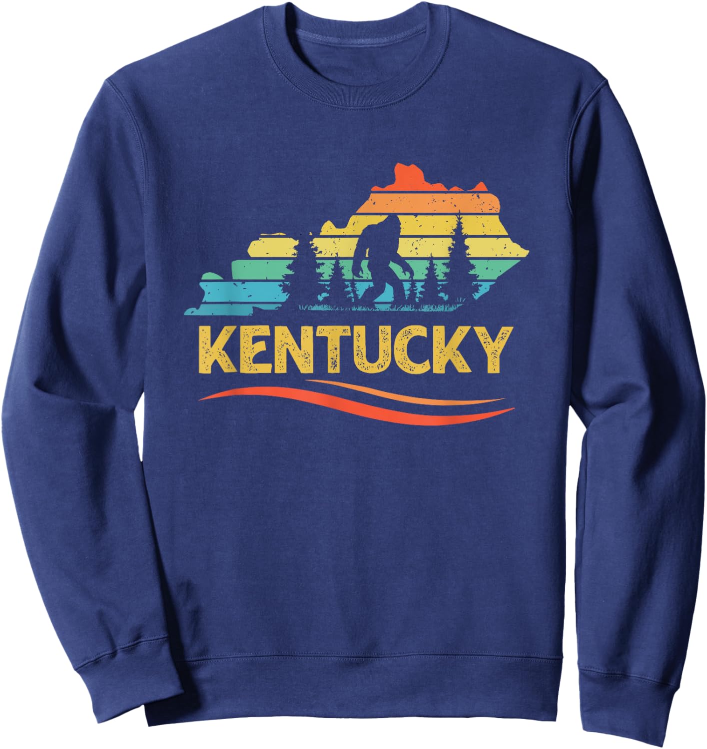 Kentucky with a Bigfoot or a Sasquatch Sweatshirt - Sweatshirt | Navy