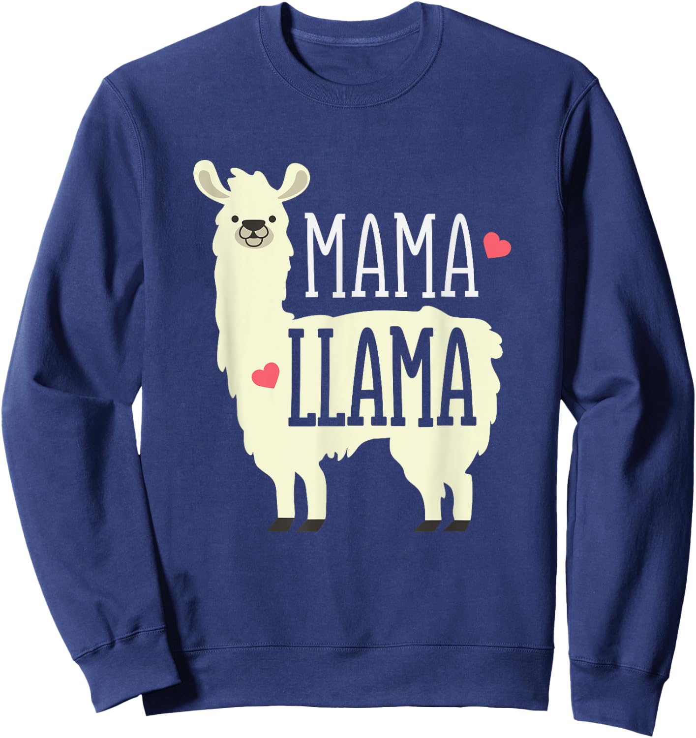 Cute Mama Llama Family Zoo Trip Mother's Day Sweatshirt - Sweatshirt | Navy