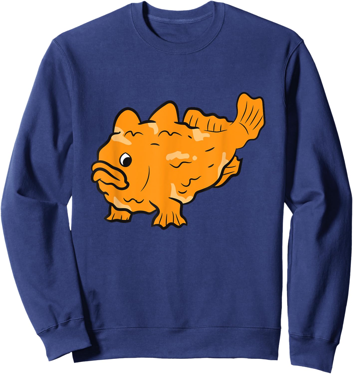 Funny Frogfish Antennariidae Fish Cute Frogfish Sweatshirt - Sweatshirt | Navy