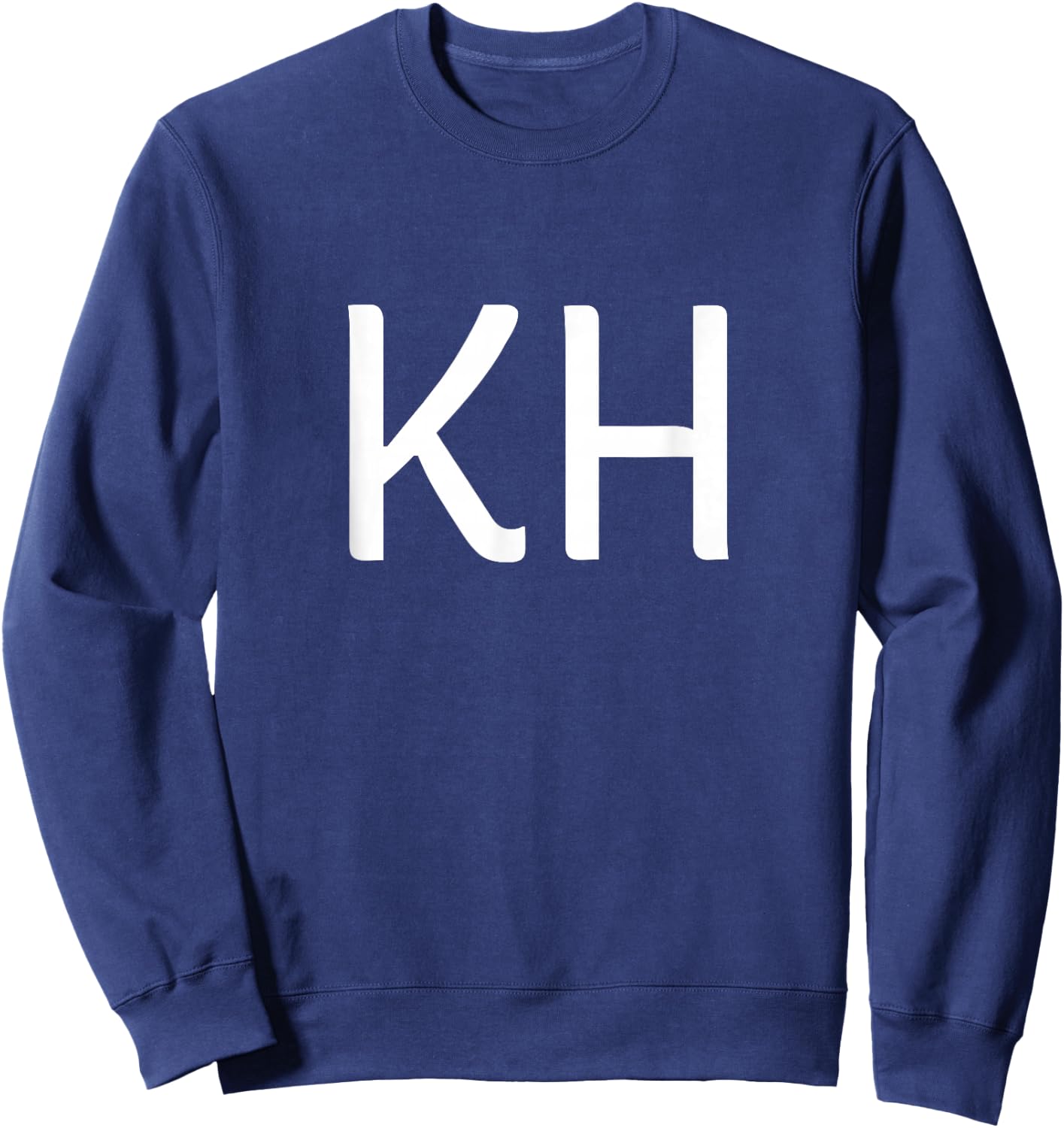 KH Two Letter Pair - Elegant Personalized Initials Sweatshirt - Sweatshirt | Navy