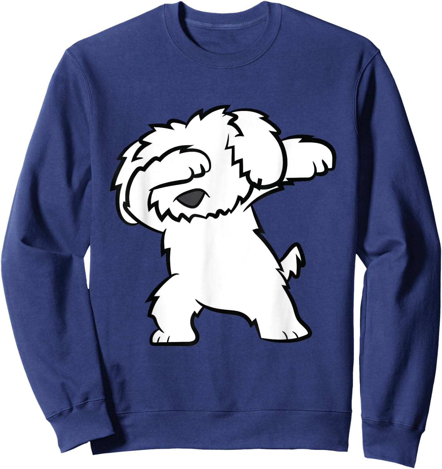 Maltipoo Dog Dabbing Cute Dabbing Maltipoo Men Women Kids Sweatshirt - Sweatshirt | Navy