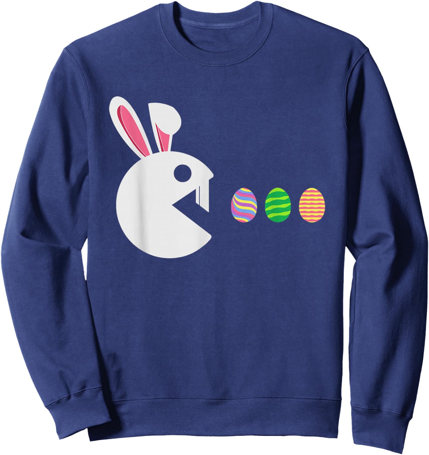 Bunny Happy Easter Egg Hunting Video Game Gamer Boys Kids Sweatshirt - Sweatshirt | Navy