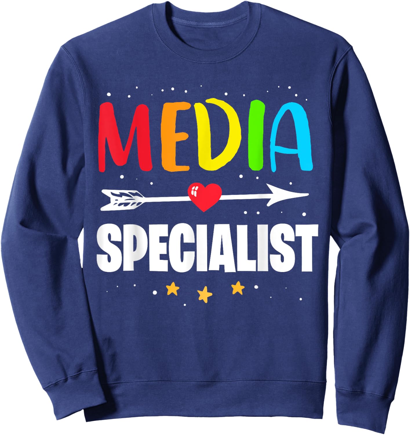 Funny Appreciation Week School Library Media Specialist Sweatshirt - Sweatshirt | Navy
