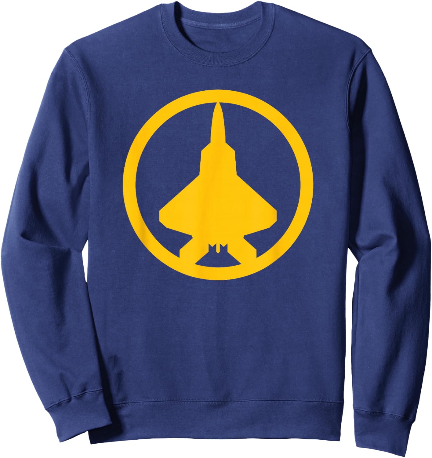 F-22 Raptor (Yellow) Air Force Military Fighter Jet Sweatshirt - Sweatshirt | Navy