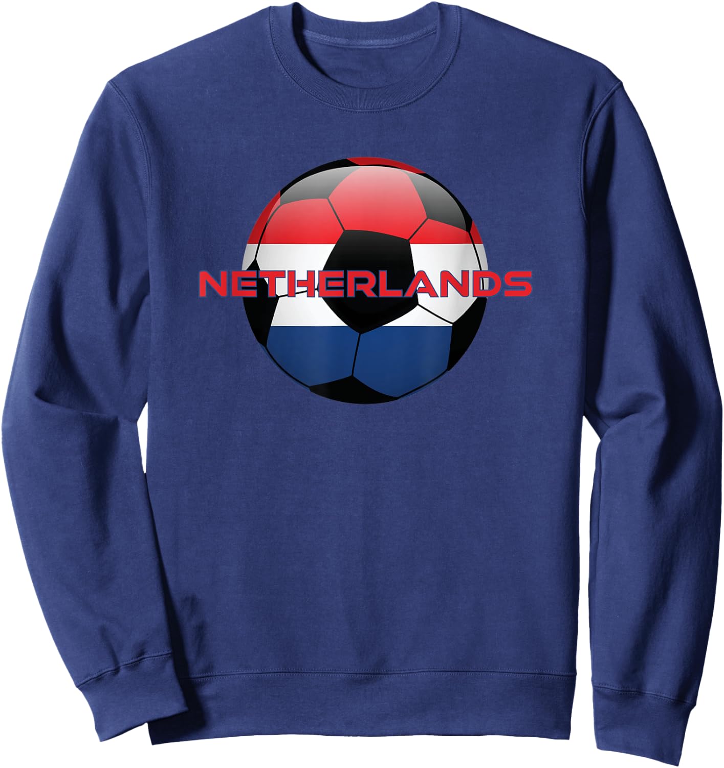 Netherlands National Flag Holland European Dutch Soccer Ball Sweatshirt - Sweatshirt | Navy