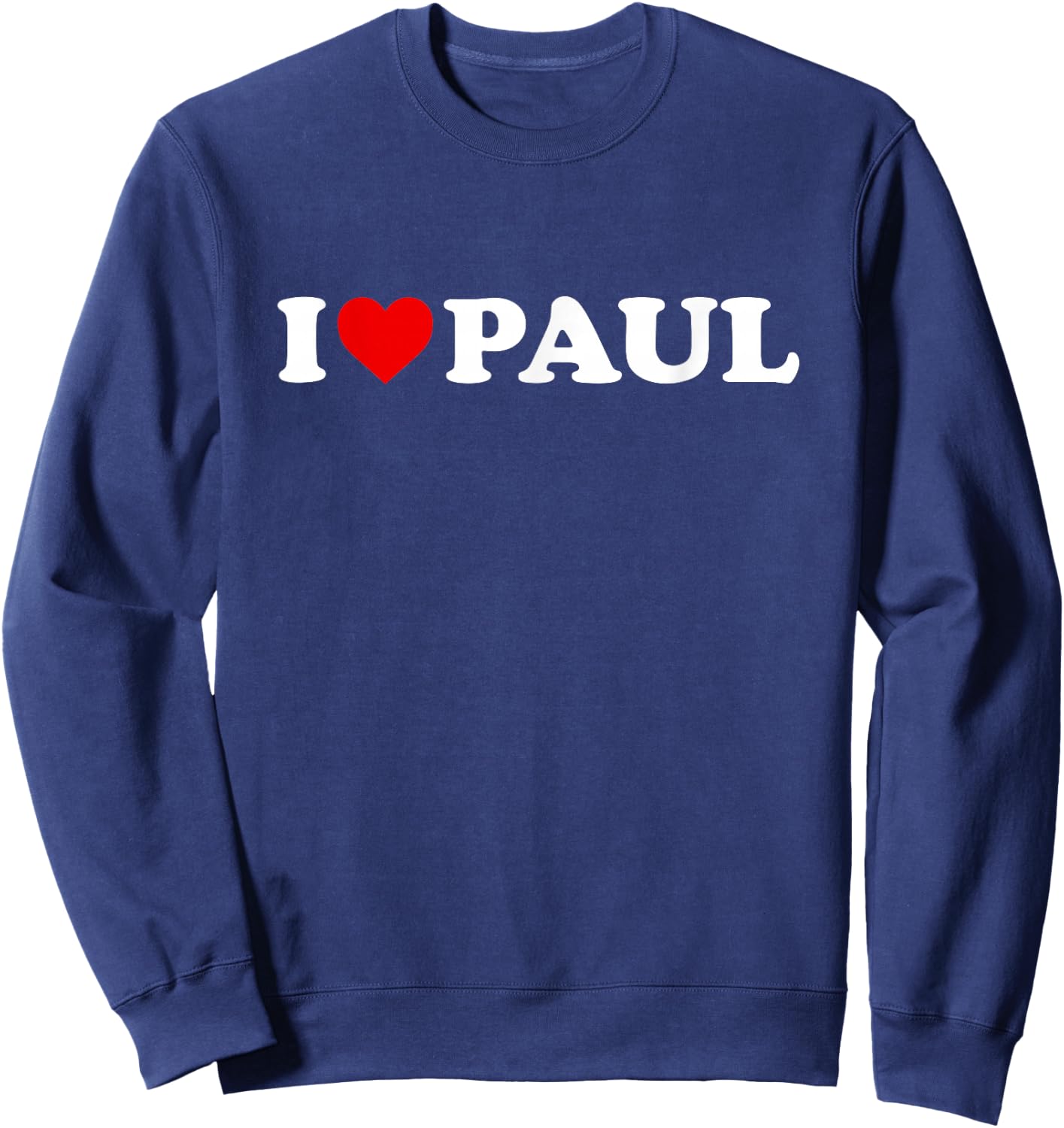 I Love Paul - Heart Sweatshirt - Sweatshirt | Navy