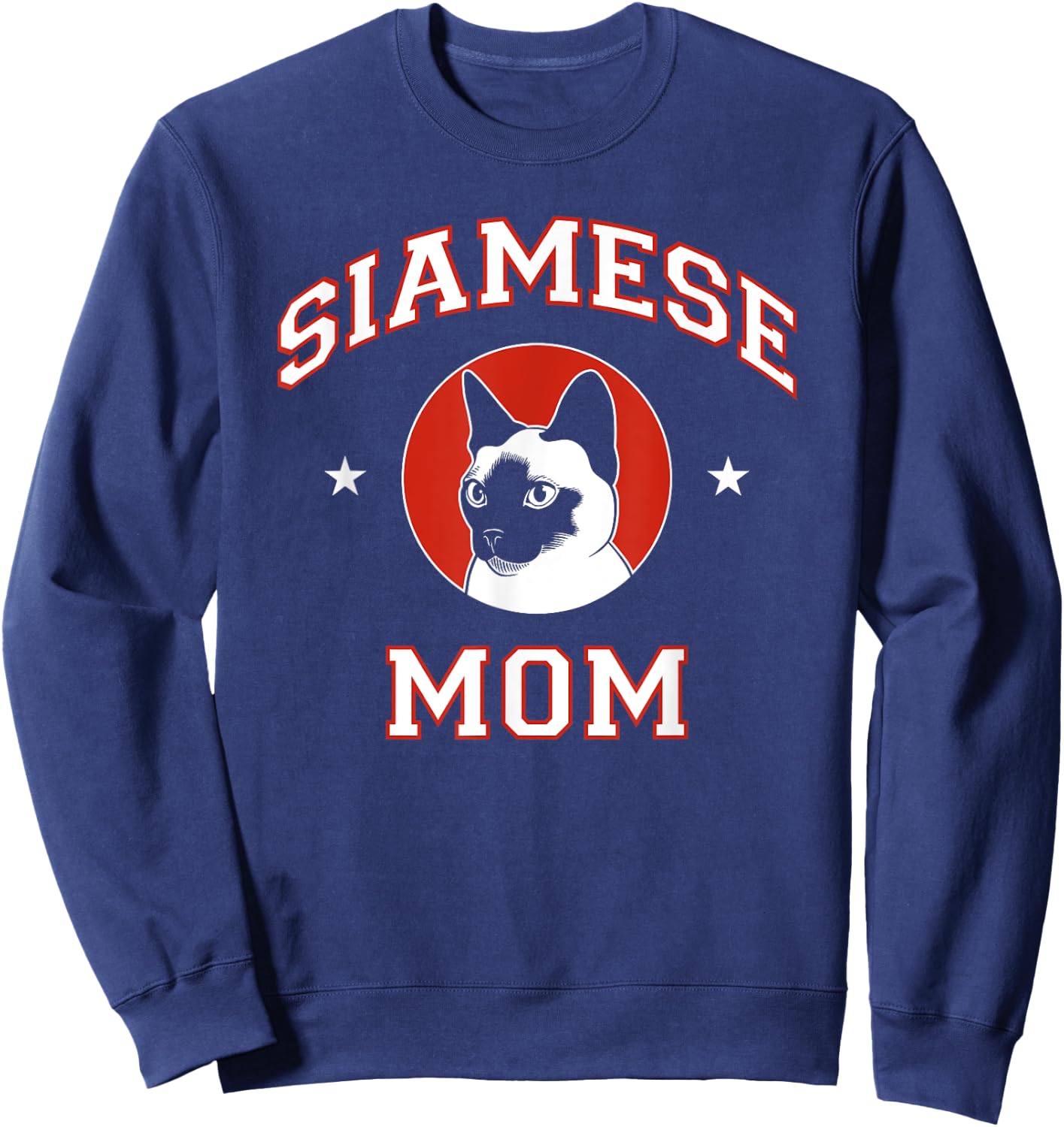 Siamese Cat Mom Sweatshirt - Sweatshirt | Navy