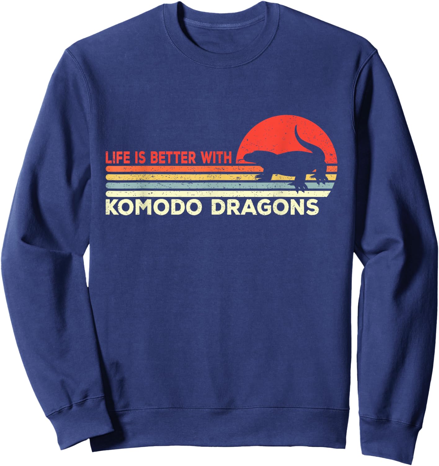 Komodo Dragon - Monitor Lizard Sweatshirt - Sweatshirt | Navy