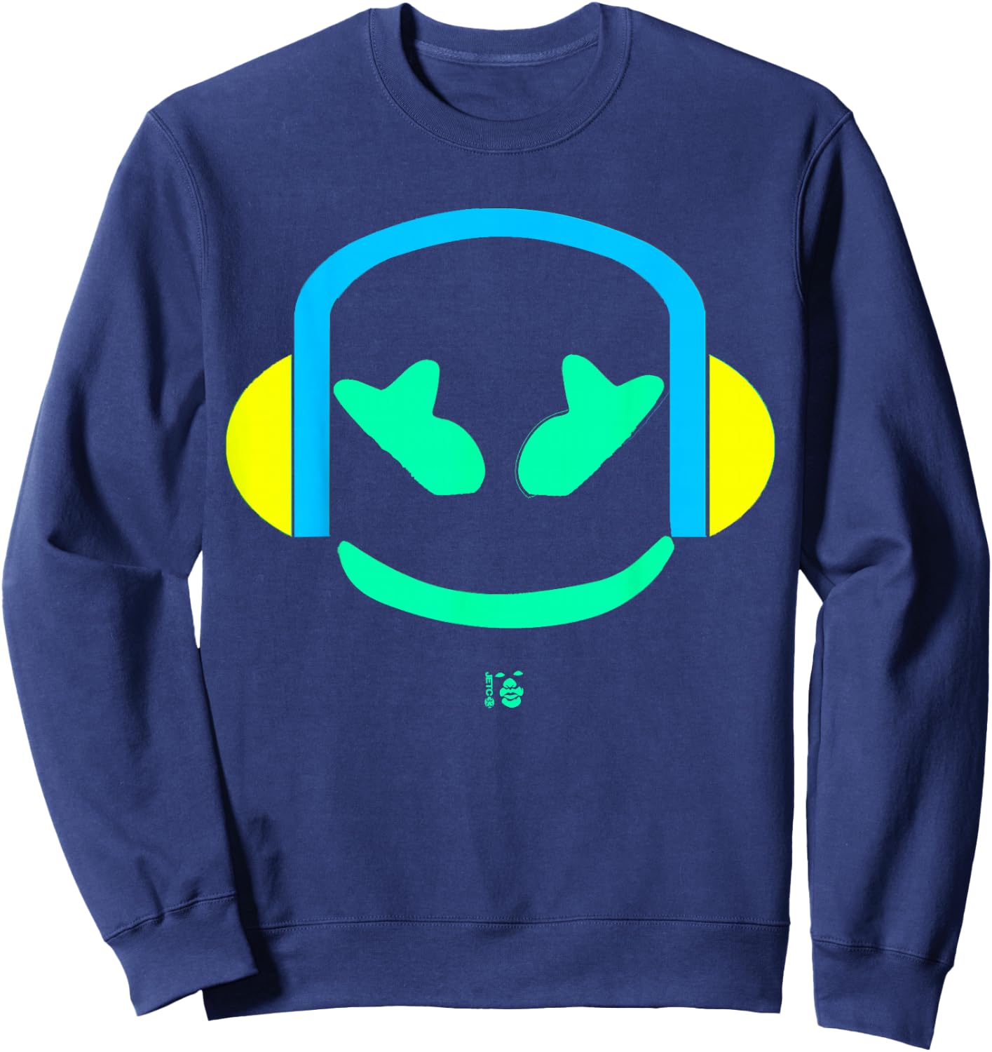 Funny DJ Mallow Face Sweatshirt - Sweatshirt | Navy