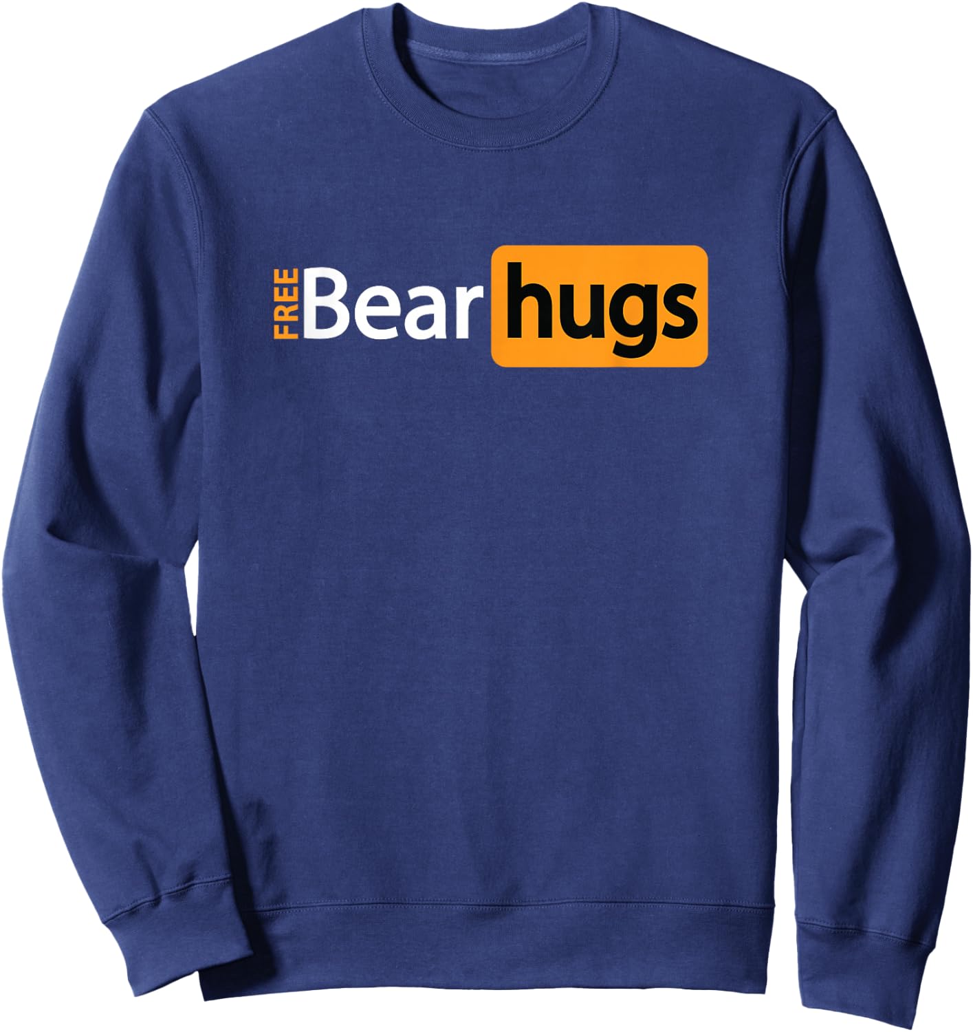 Free Bear Hugs of Funny Free Gay Hugs with Gay Pride Sweatshirt - Sweatshirt | Navy