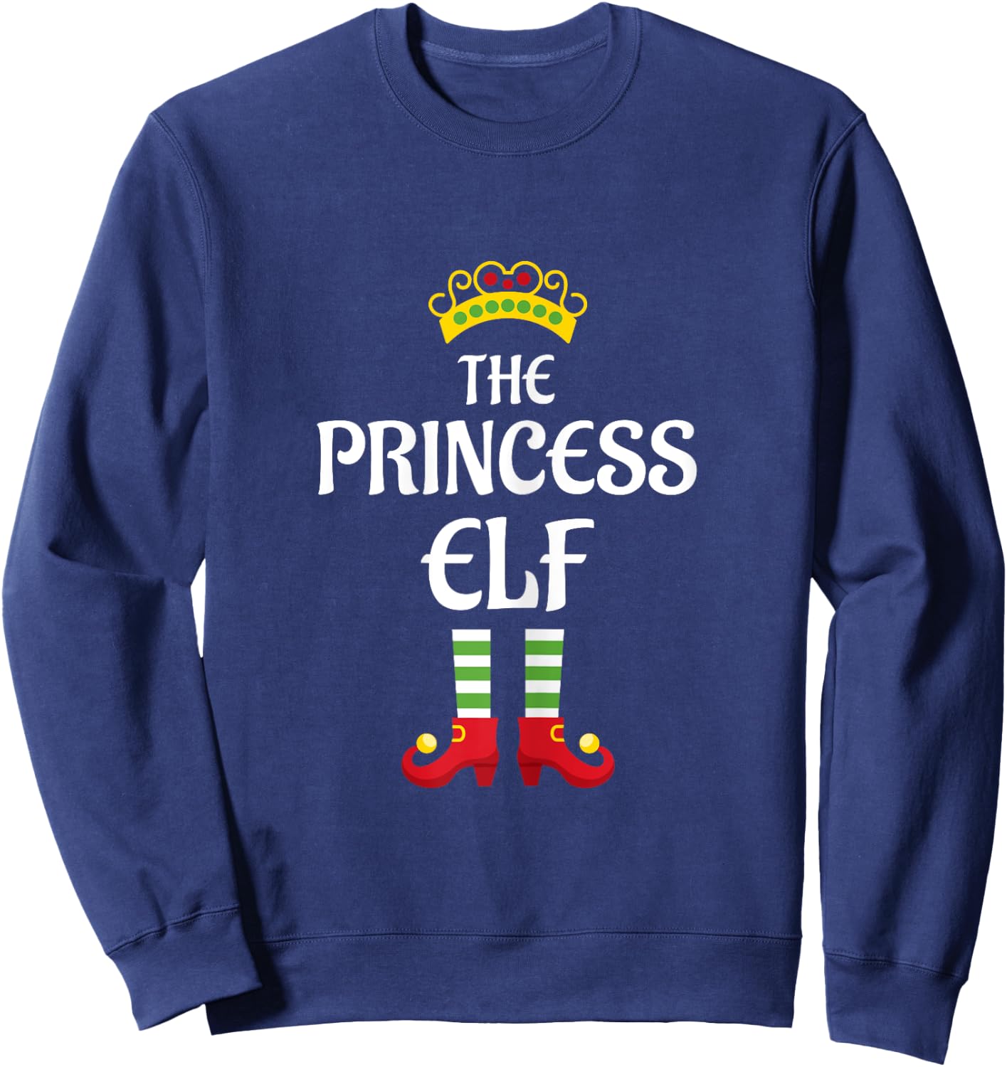 Princess Elf Family Matching Group Christmas Sweatshirt - Sweatshirt | Navy