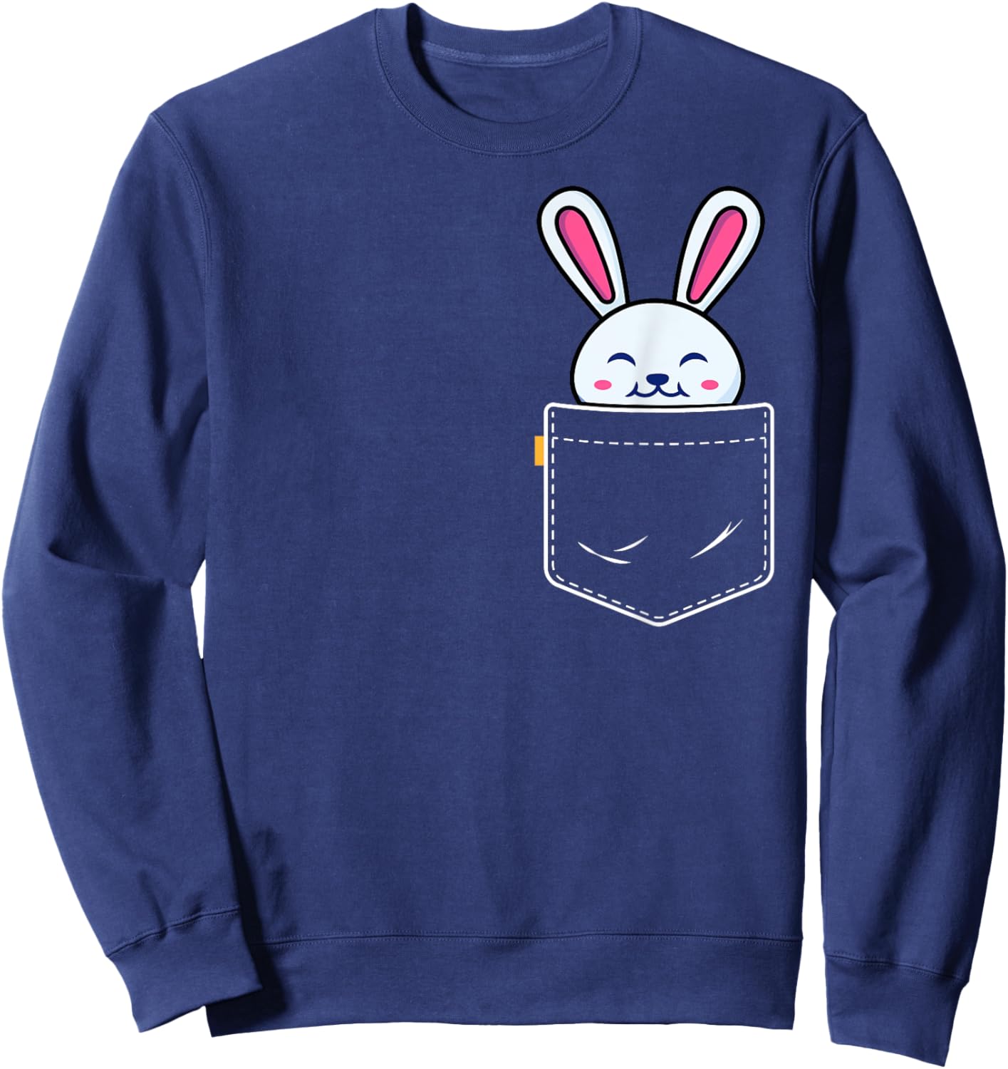 Bunny In Pocket Shirt Rabbit Lover Gifts Men Kids Sweatshirt - Sweatshirt | Navy