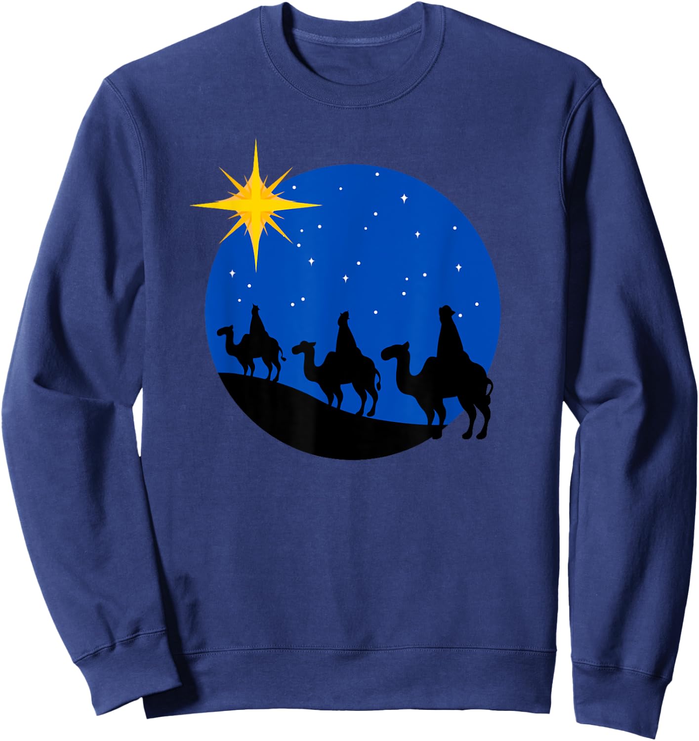 Christmas Nativity Jesus Birth The Three Wise Men Sweatshirt - Sweatshirt | Navy