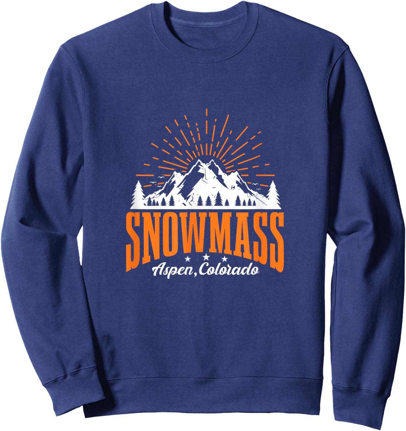 Snowmass Aspen Colorado Ski Mountain Skiing Snowboarding Sweatshirt - Sweatshirt | Navy