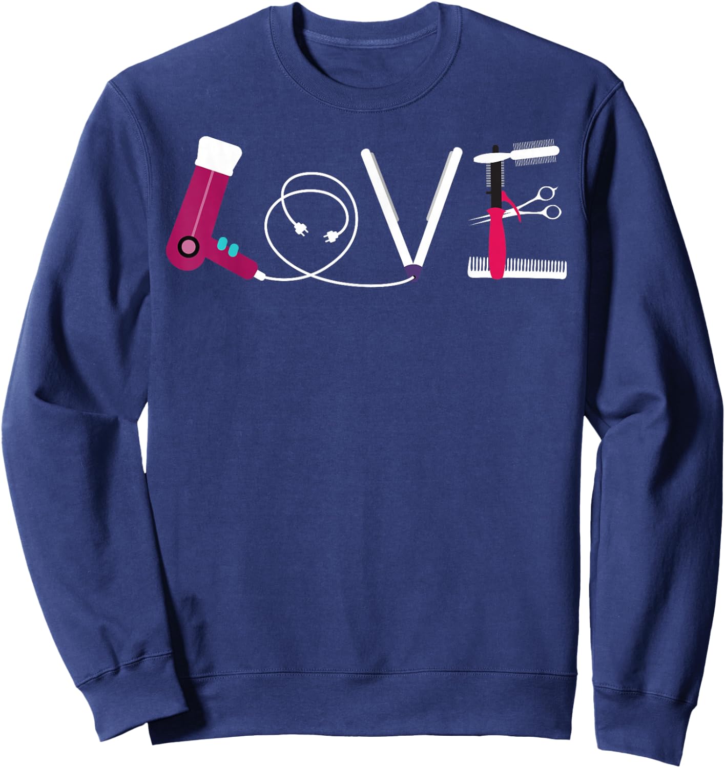 Best Hairdresser Gift Cosmetology Beautician Men Sweatshirt - Sweatshirt | Navy
