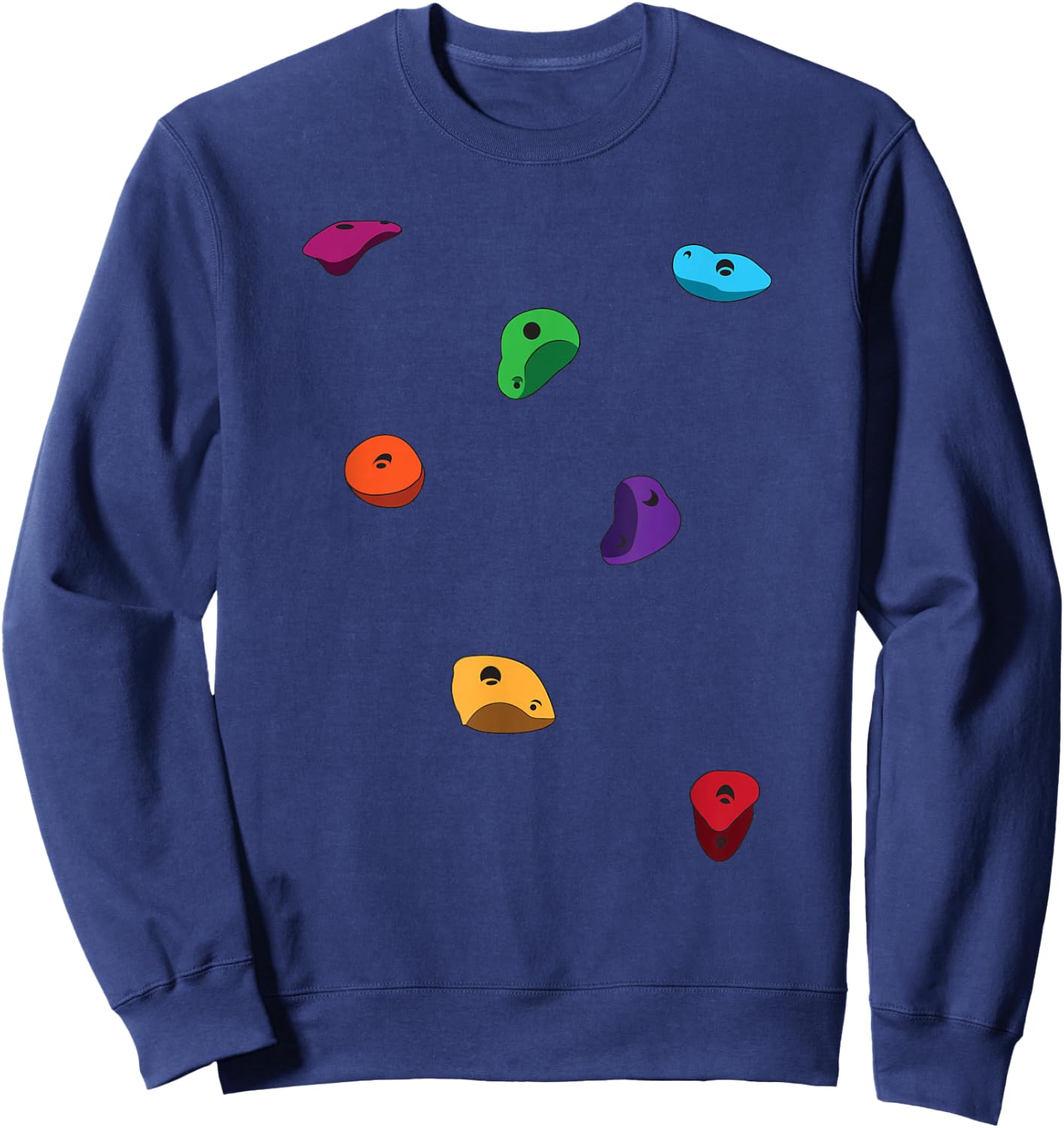 Rock Climbing Holds Climber Bouldering Women Kids Small Sweatshirt - Sweatshirt | Navy