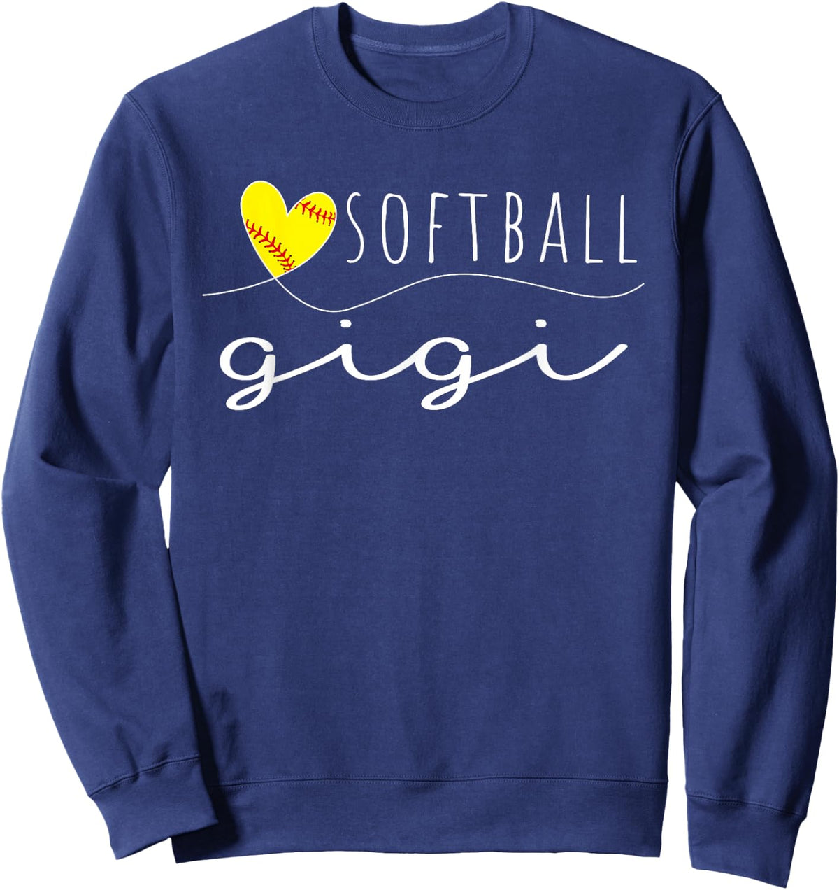 Softball Gigi Softball Heart Family Matching Sweatshirt - Sweatshirt | Navy