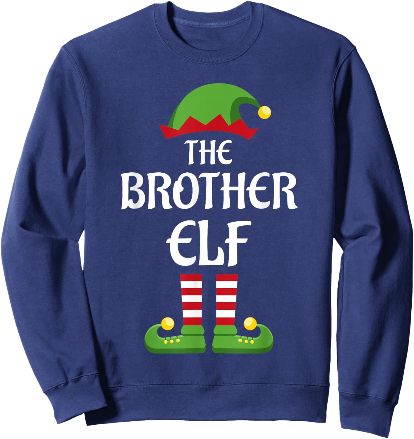 Brother Elf Family Matching Group Christmas Sweatshirt - Sweatshirt | Navy